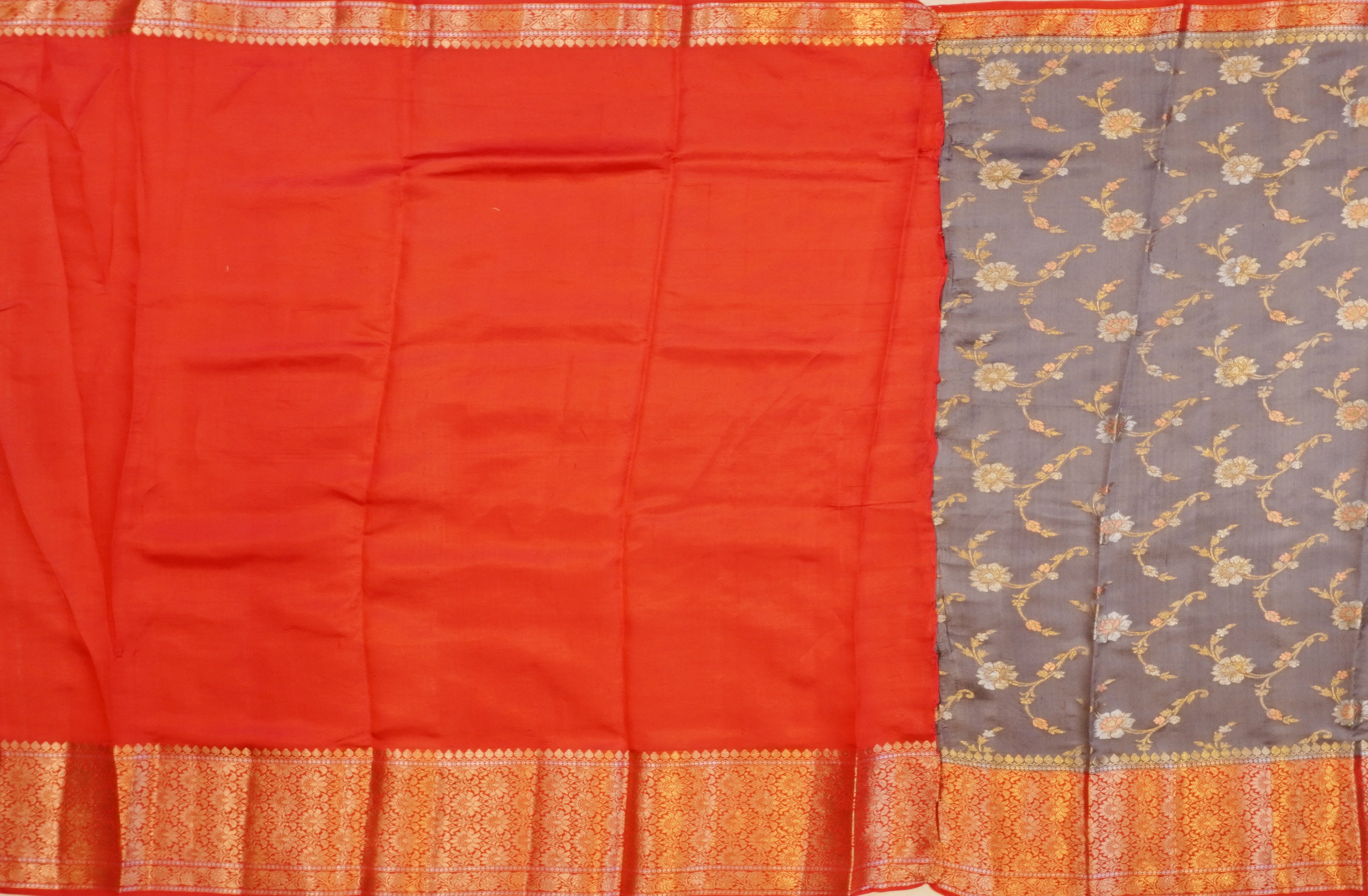 JSB- 8810 | Grey Pure Dupiyana Silk Saree