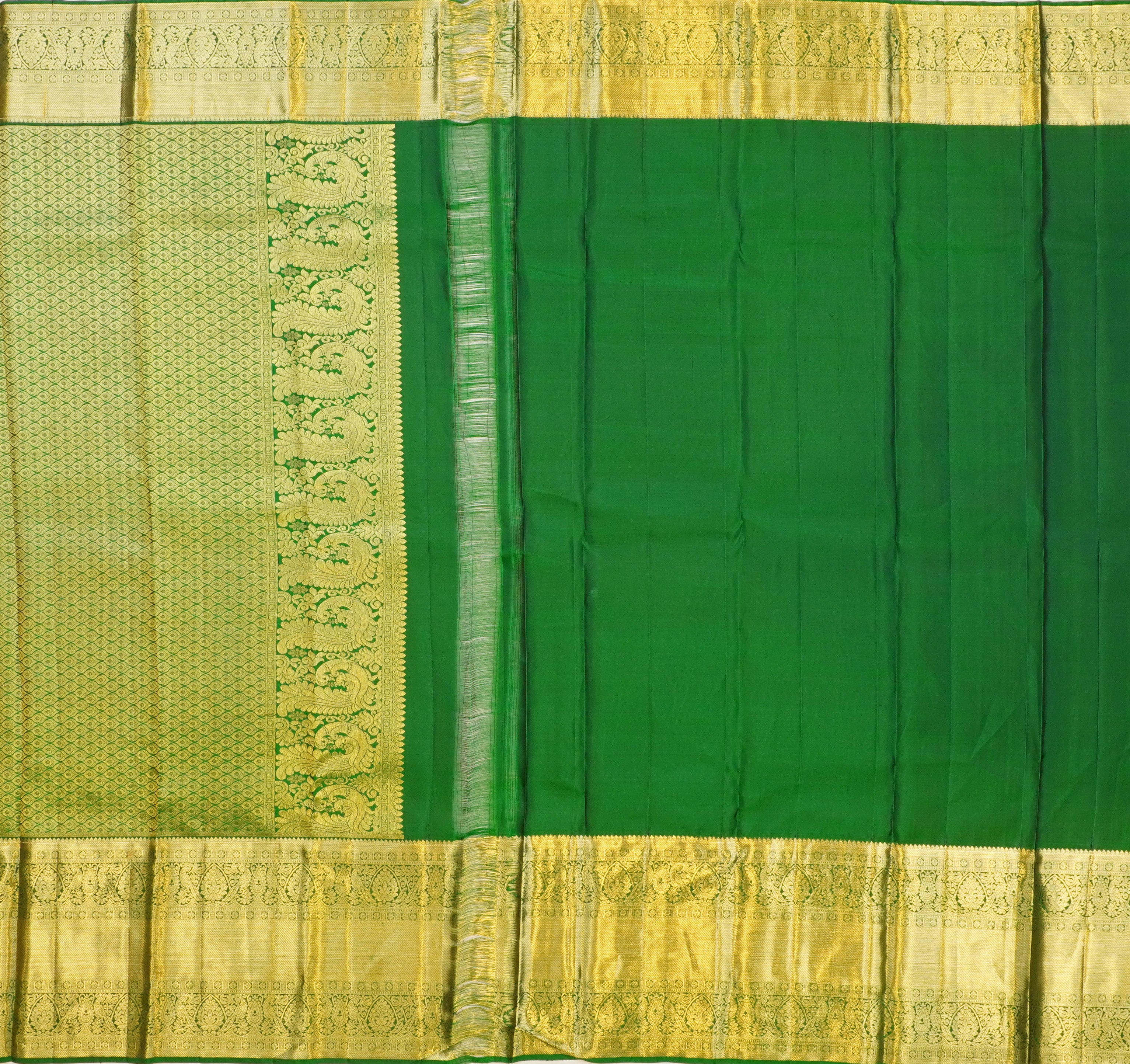 JSB- 9086 | Magenta & Green Pure Kanchi Pattu Saree