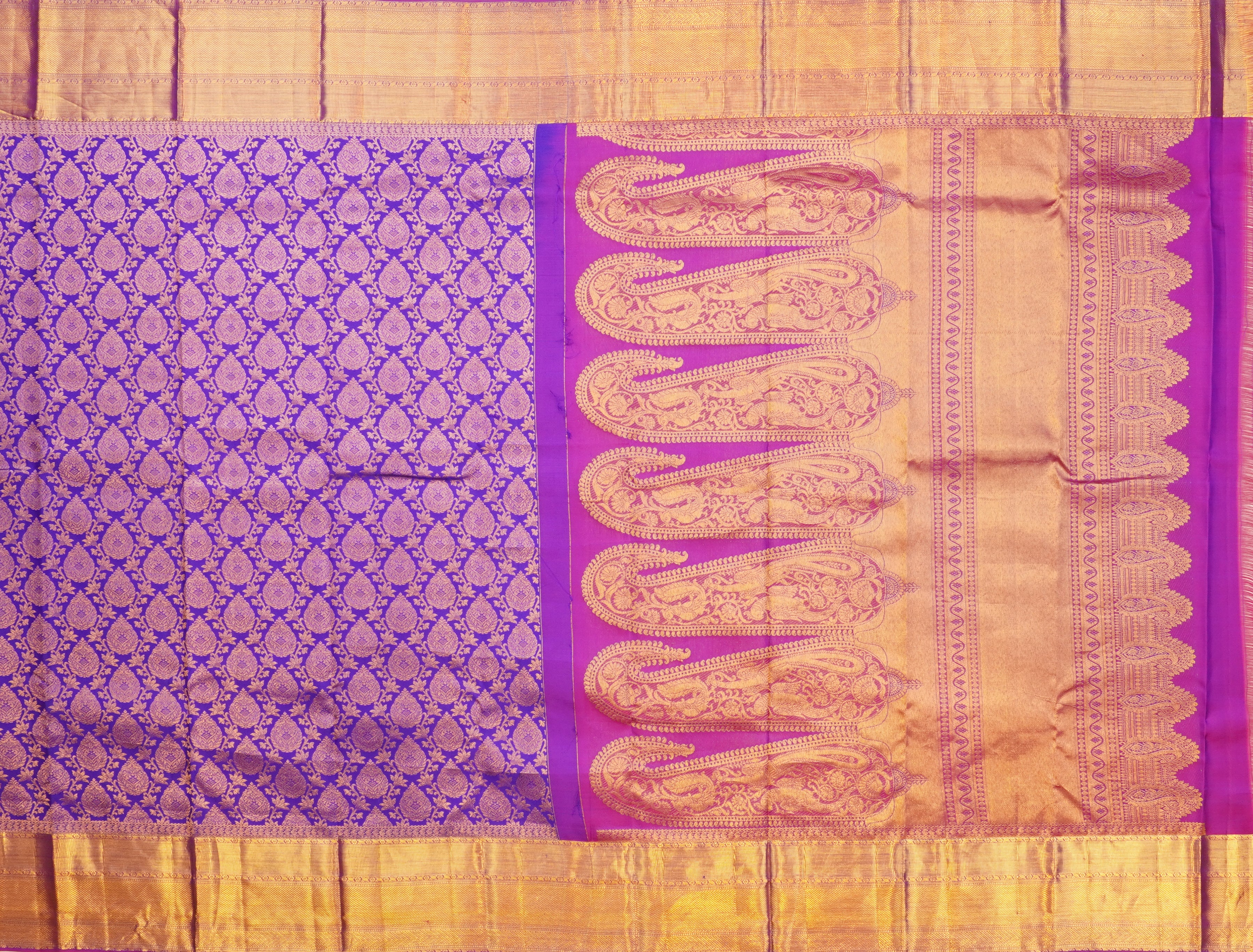 JSB- 9081 | Purple Pure Kanchi Pattu Saree