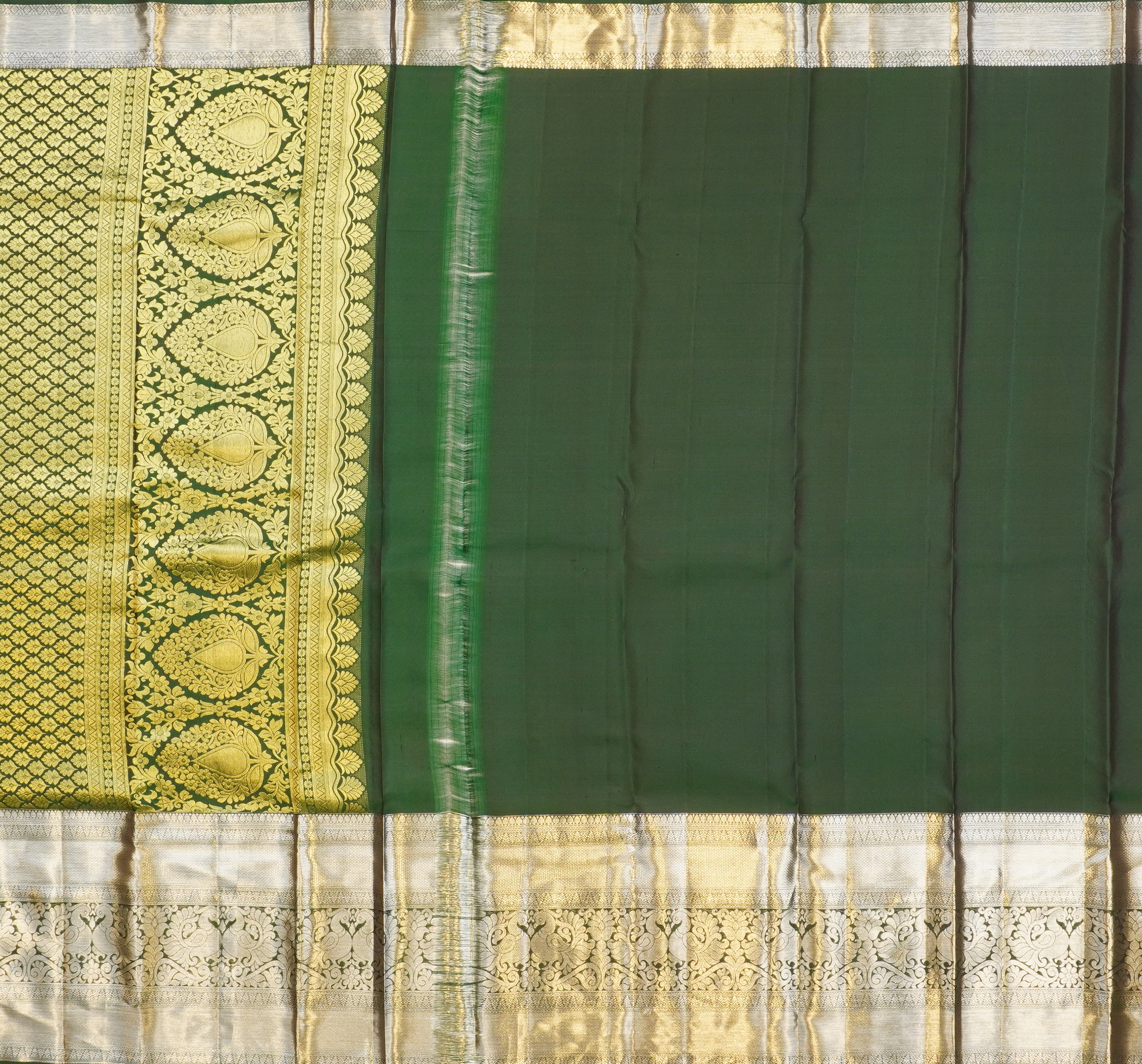 JSB- 9115 | Peach Pure Kanchi Kalakshetra Pattu Saree