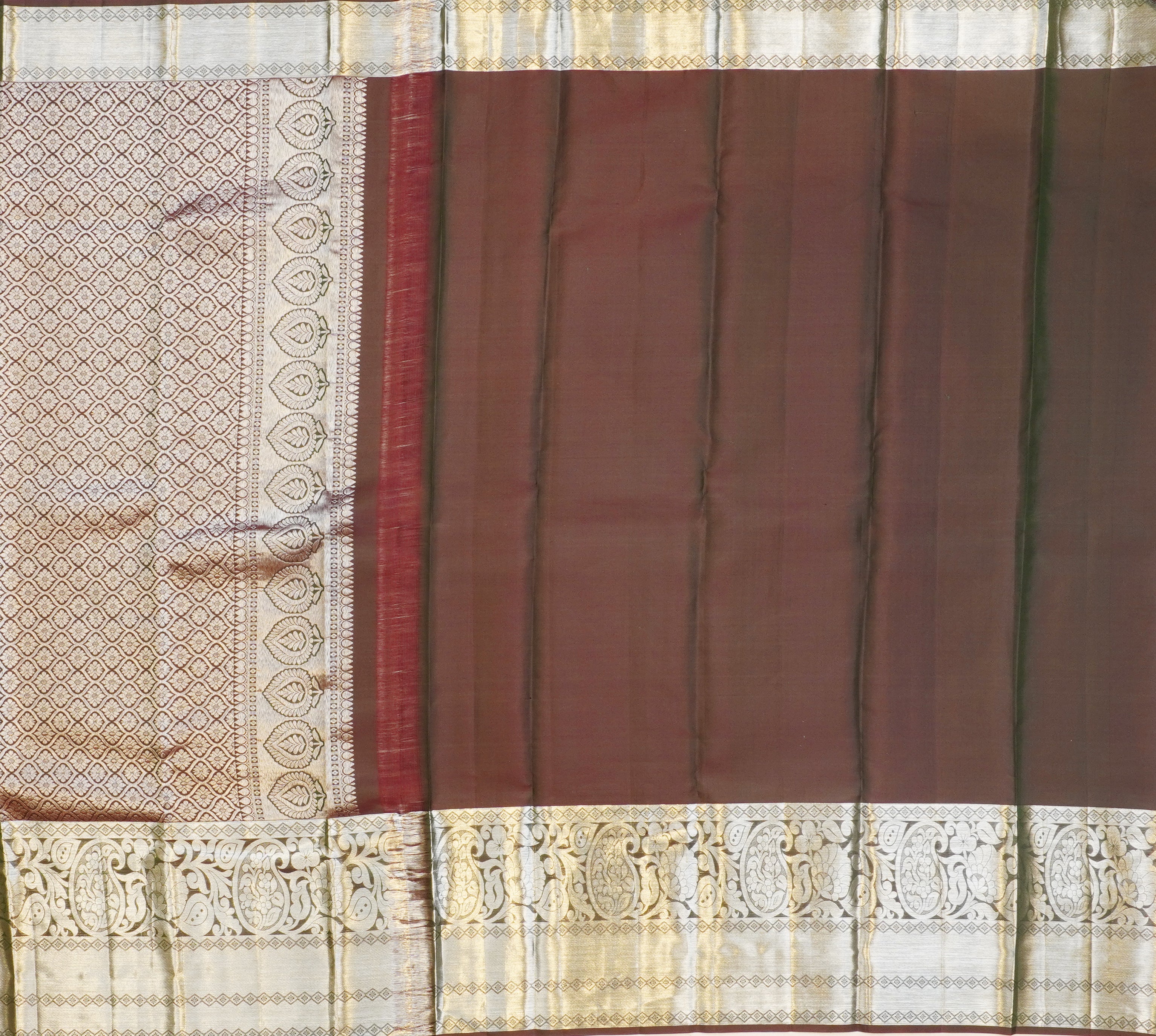 JSB- 9107 | Mustard Pure Kanchi Kalakshetra Pattu Saree