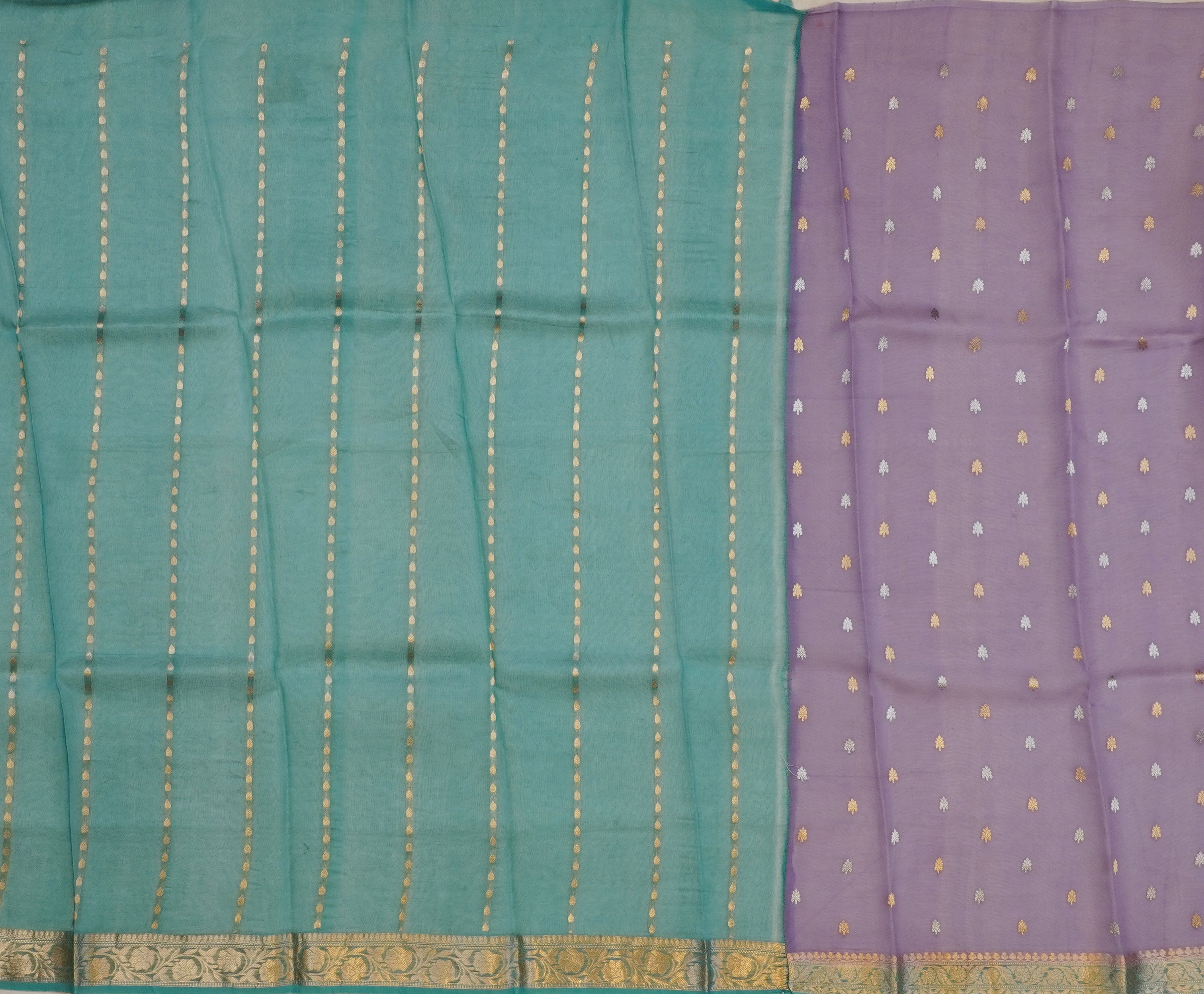 JSB- 9117 | Lavender Pure Kora Silk Saree