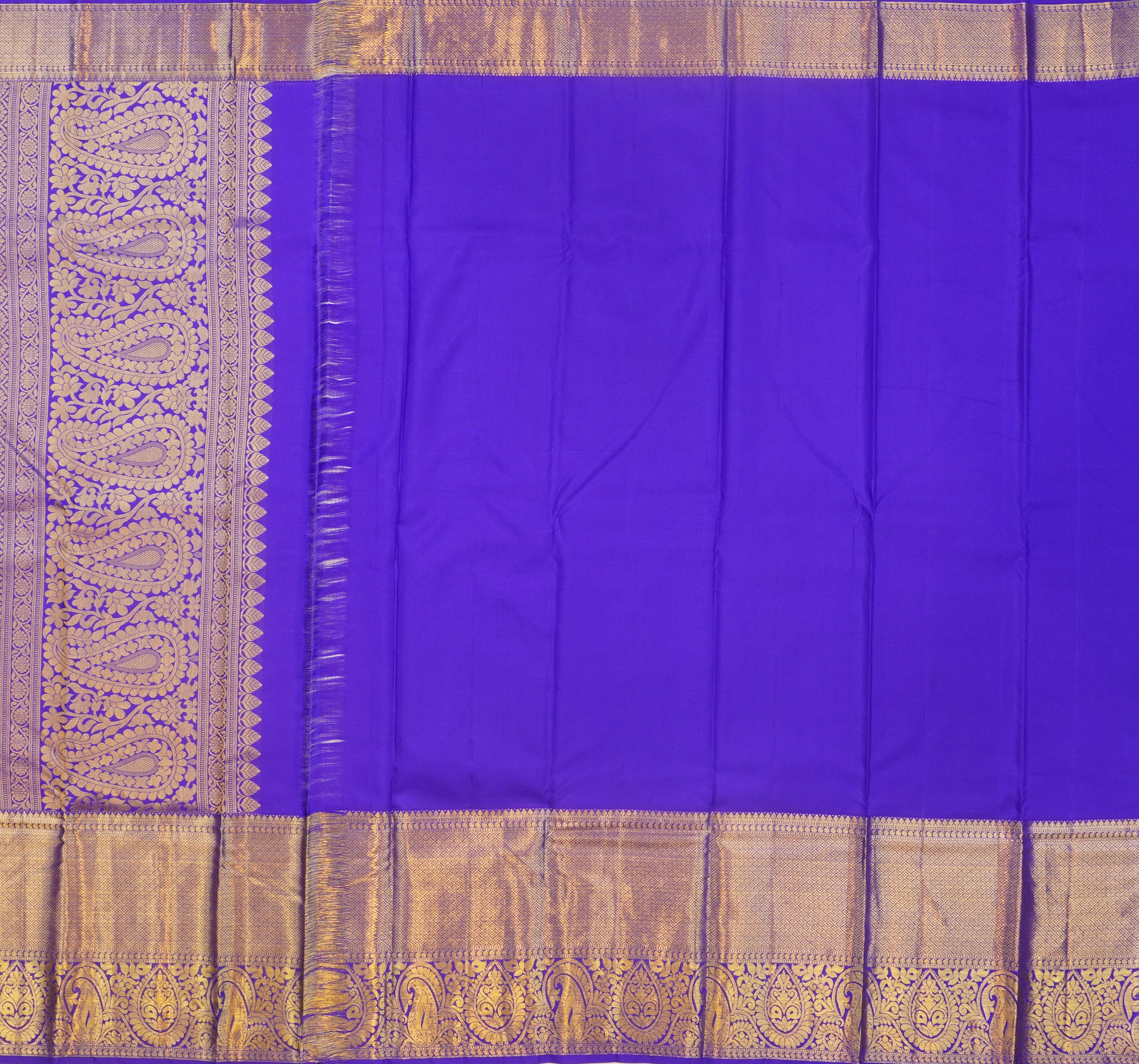 JSB- 9363 | Blue Pure Kanchi Kalakshetra Pattu Saree