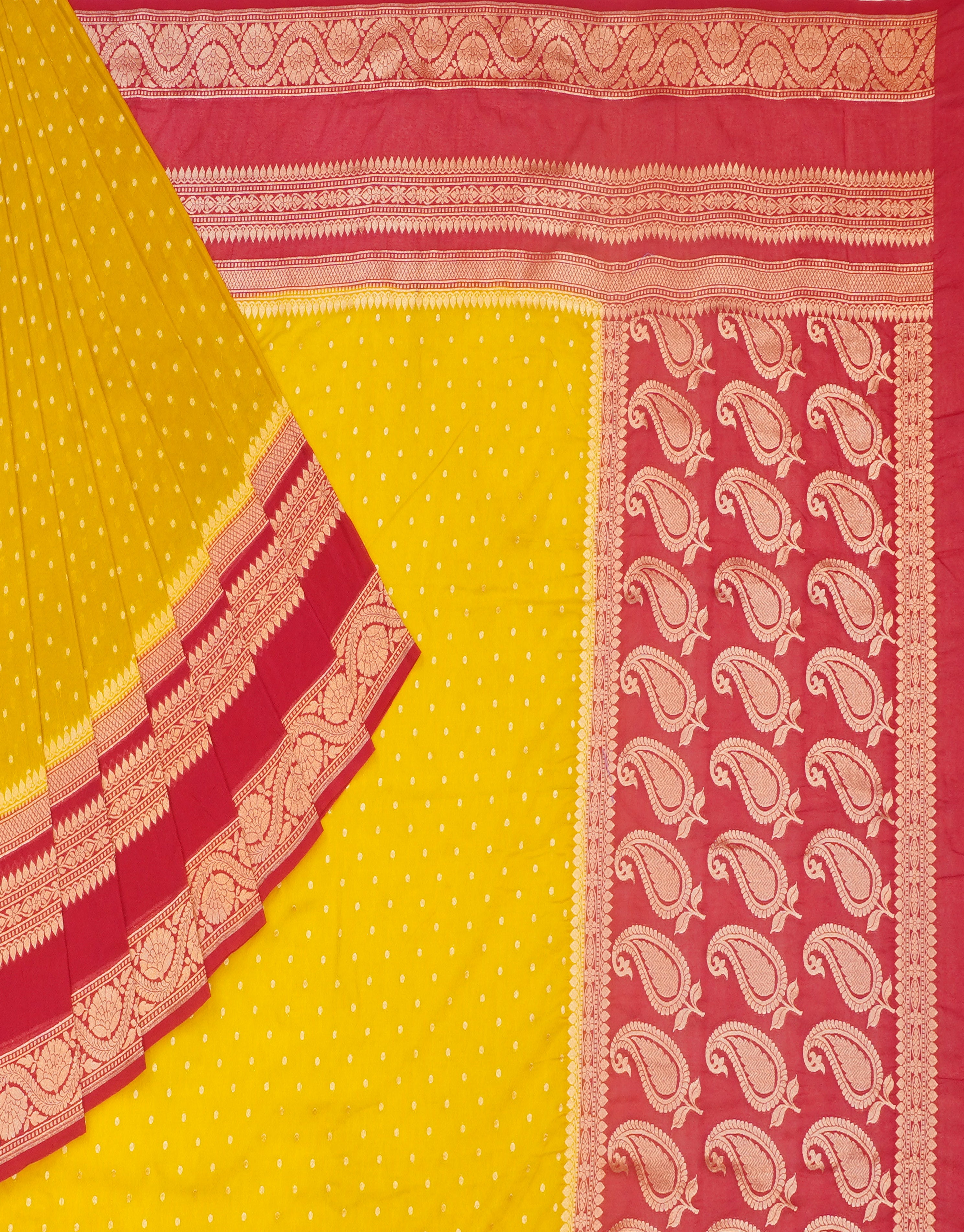 JSB- 9661 | Mehndi Green & Pink Semi Binny Silk Saree