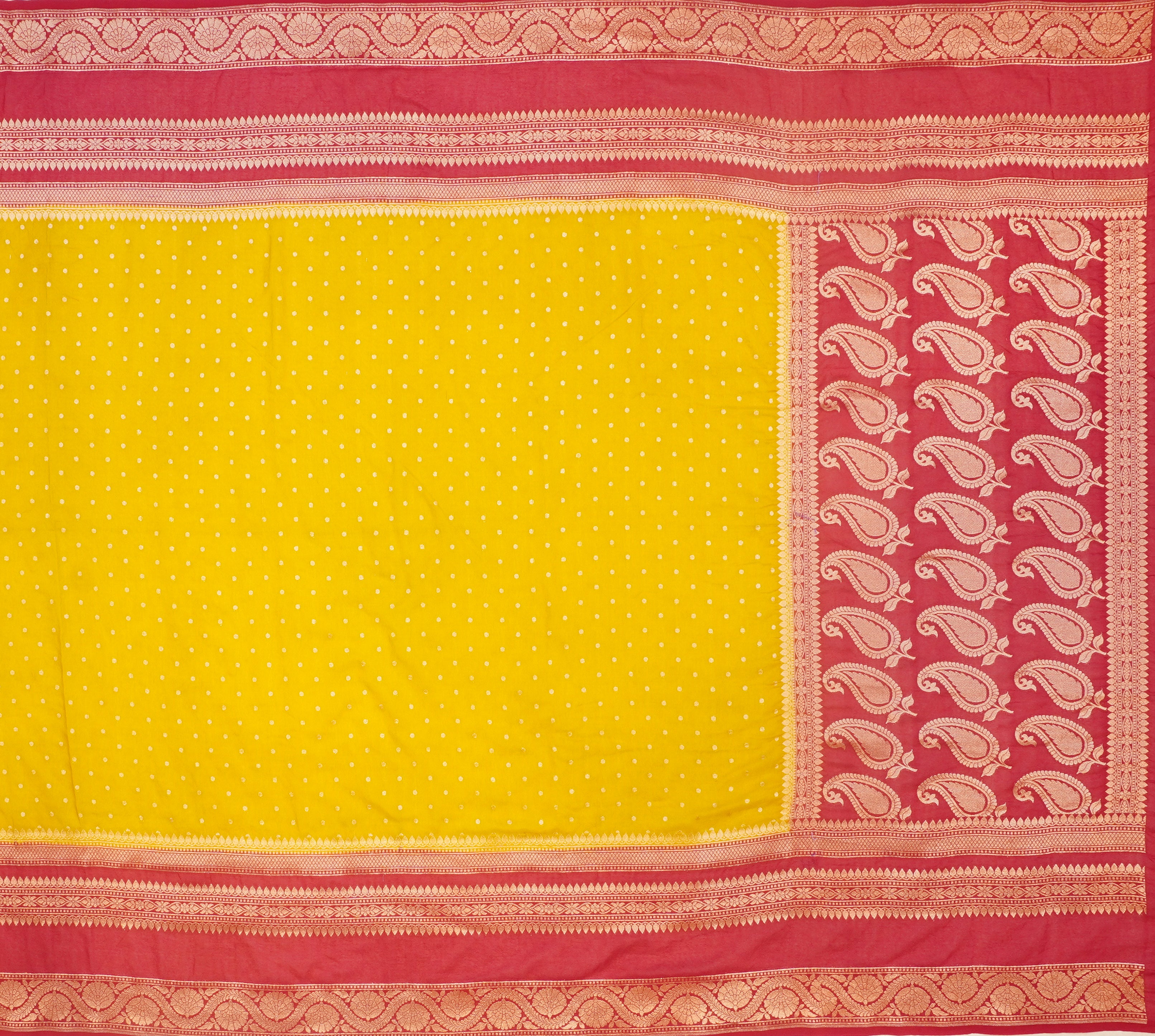 JSB- 9661 | Mehndi Green & Pink Semi Binny Silk Saree