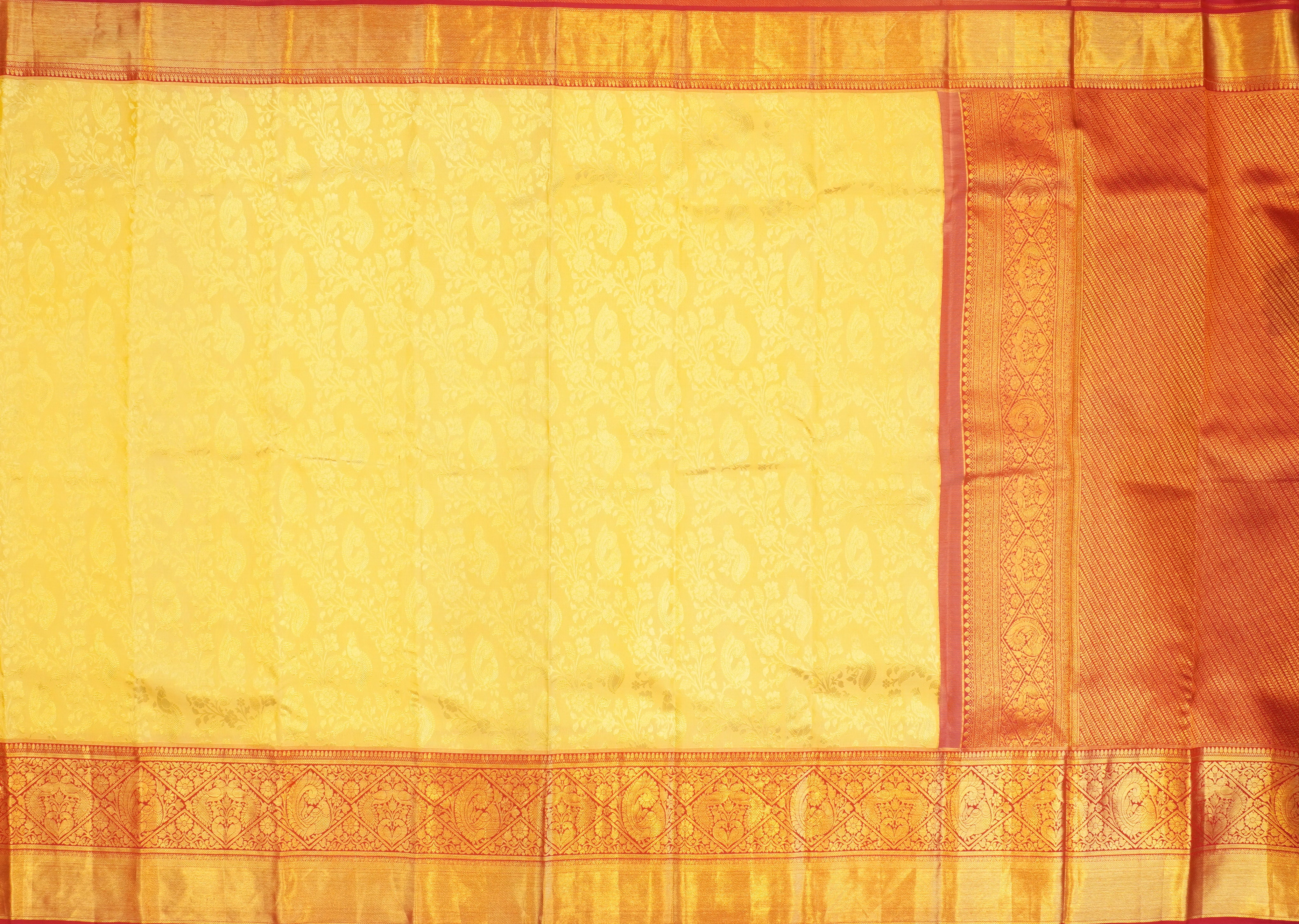 JSB- 9745 | Cream & Pink Pure Kanchi Parinaya Pattu Saree