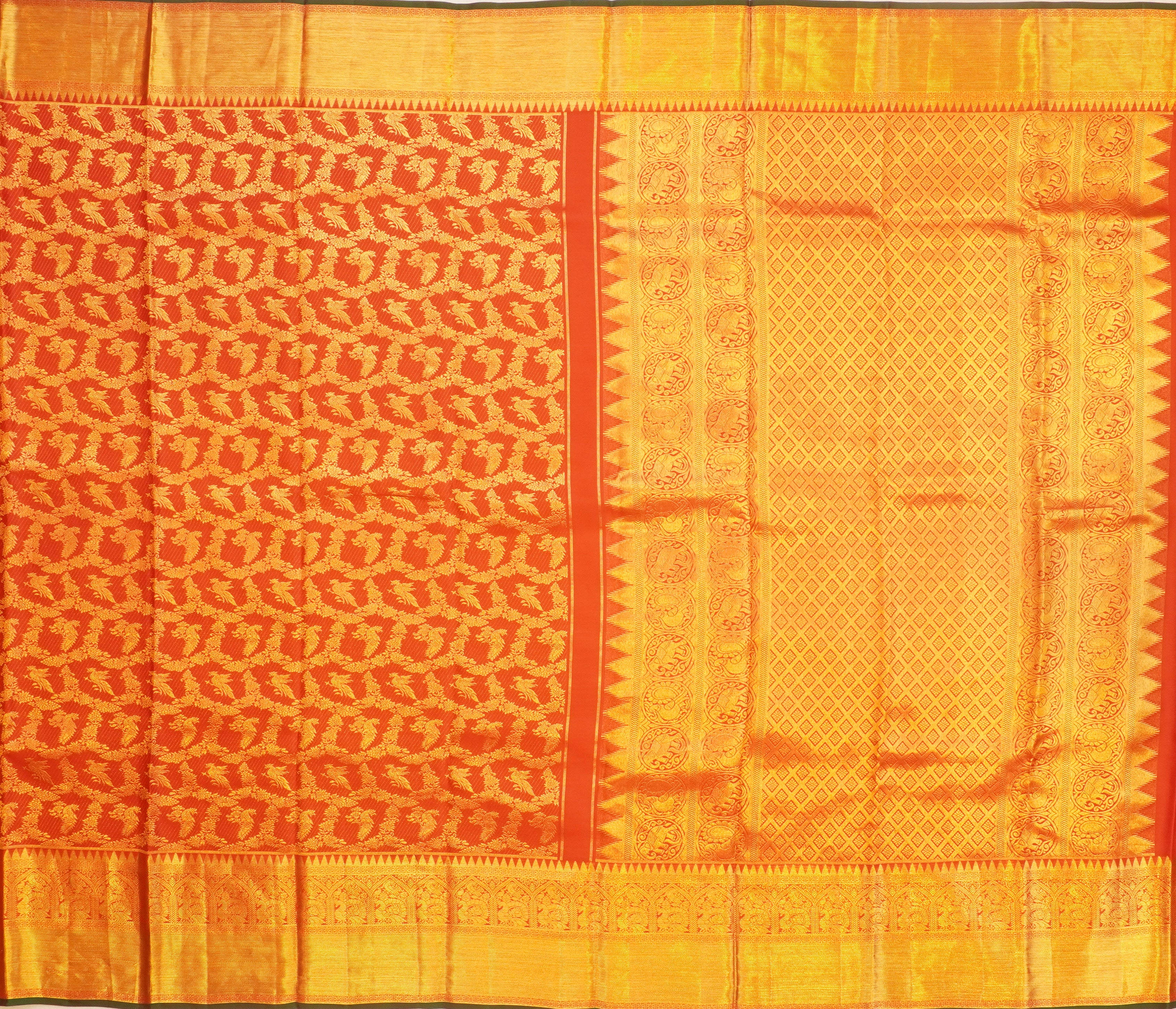 JSB- 9977 | Red Kanchi Sampradaya Pattu Saree
