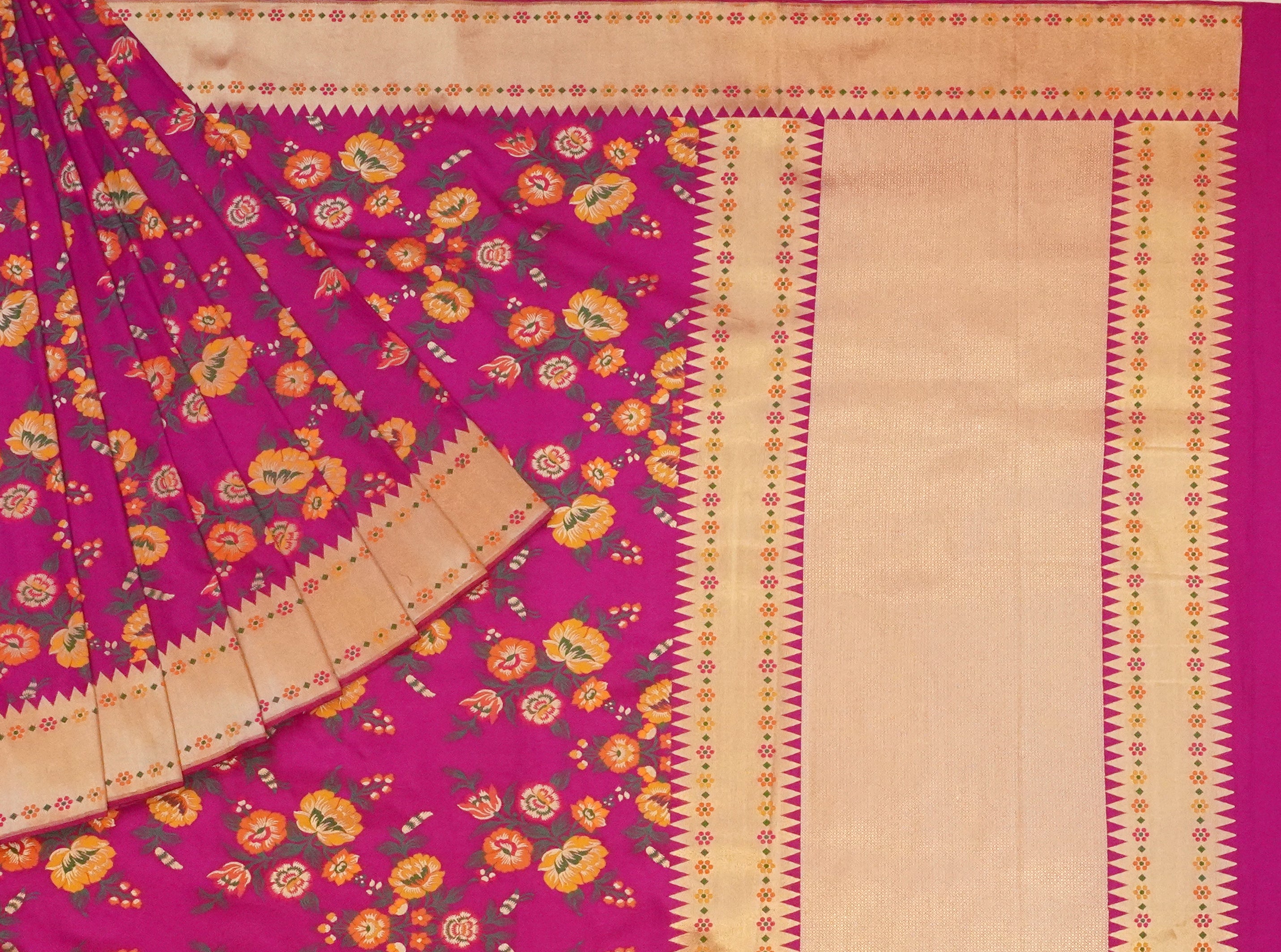JSB- 10080 | Magenta Kathan Silk Saree