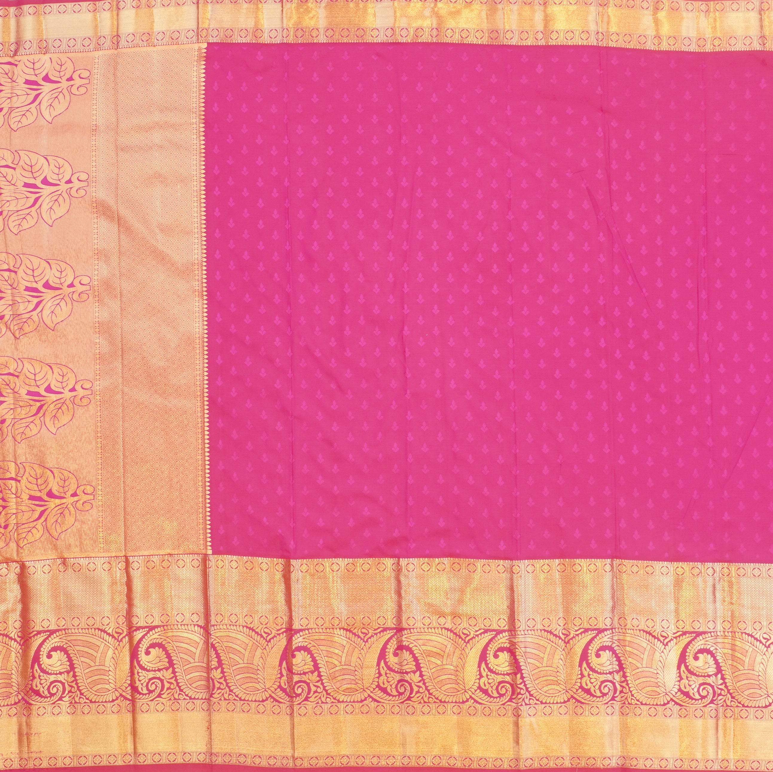 JSB- 9921 | Green & Pink Kanchi Pattu Saree
