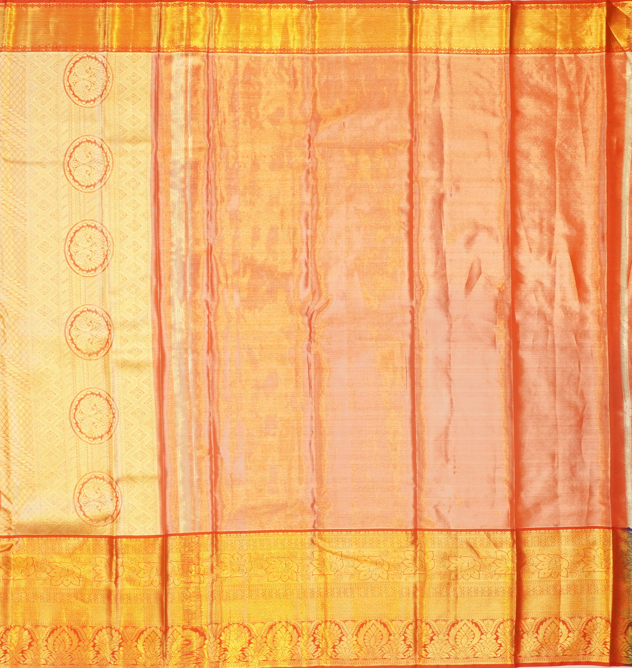 JSB- 9726 | Pink Pure Kanchi Tissue Patttu Saree