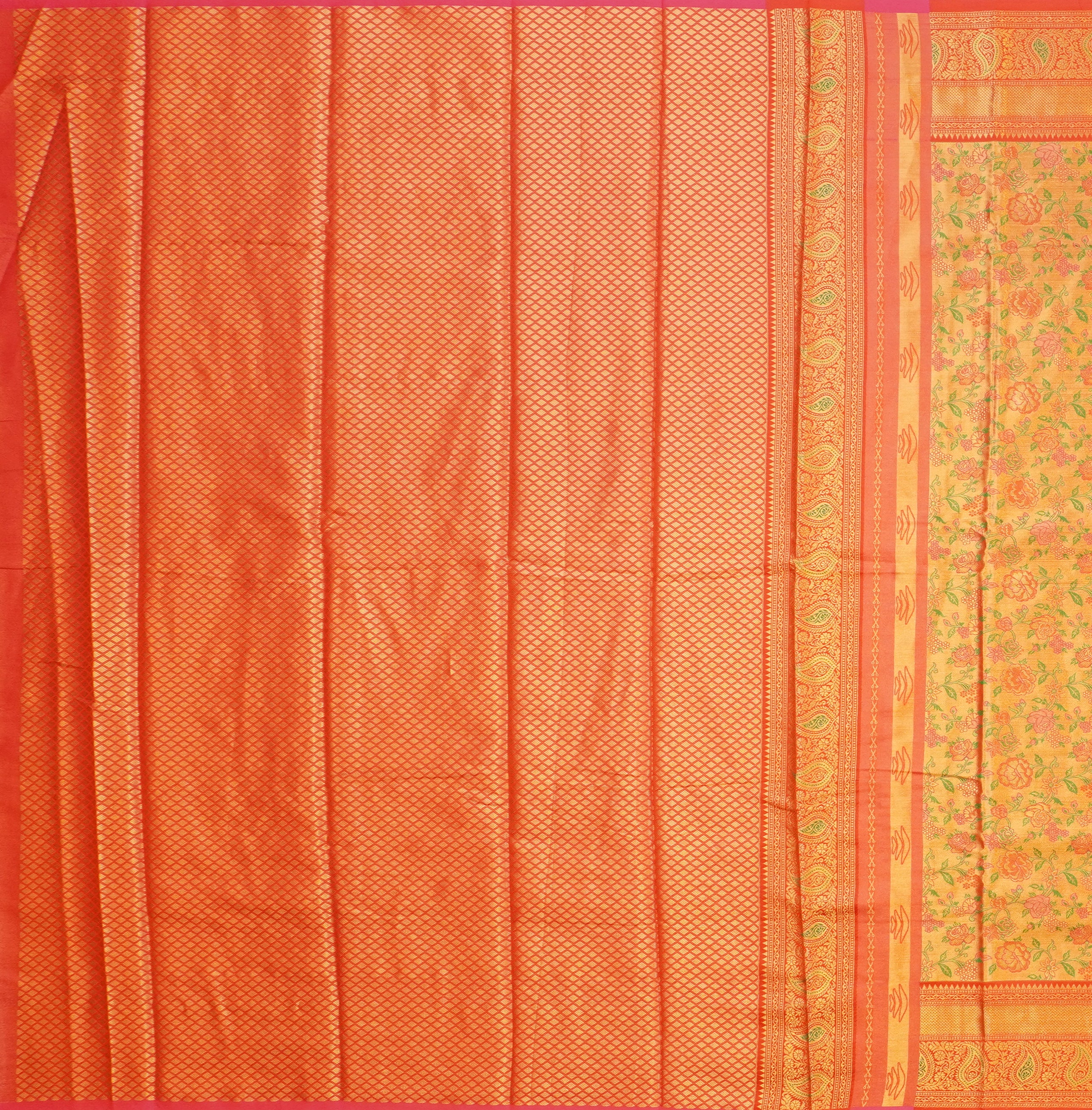 JSB- 10439 | Red Kathan Tissue Saree