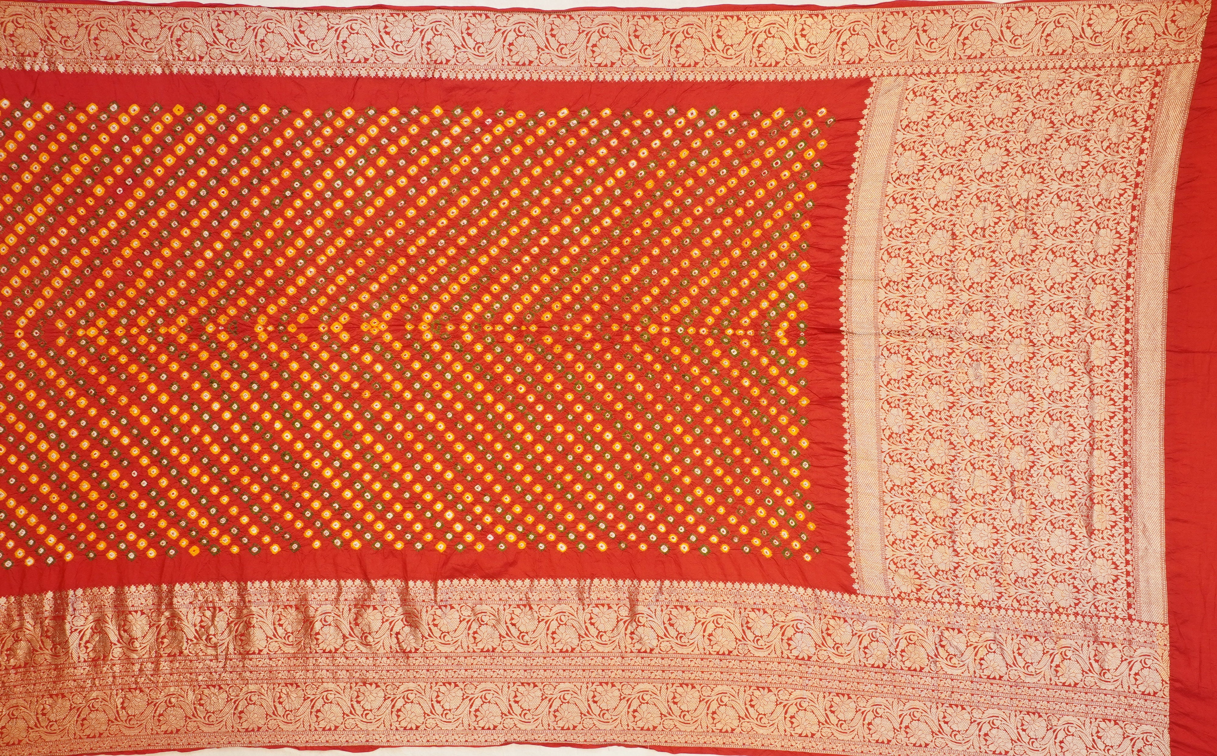 JSB- 9846 | Red Pure Bandhini Silk Saree