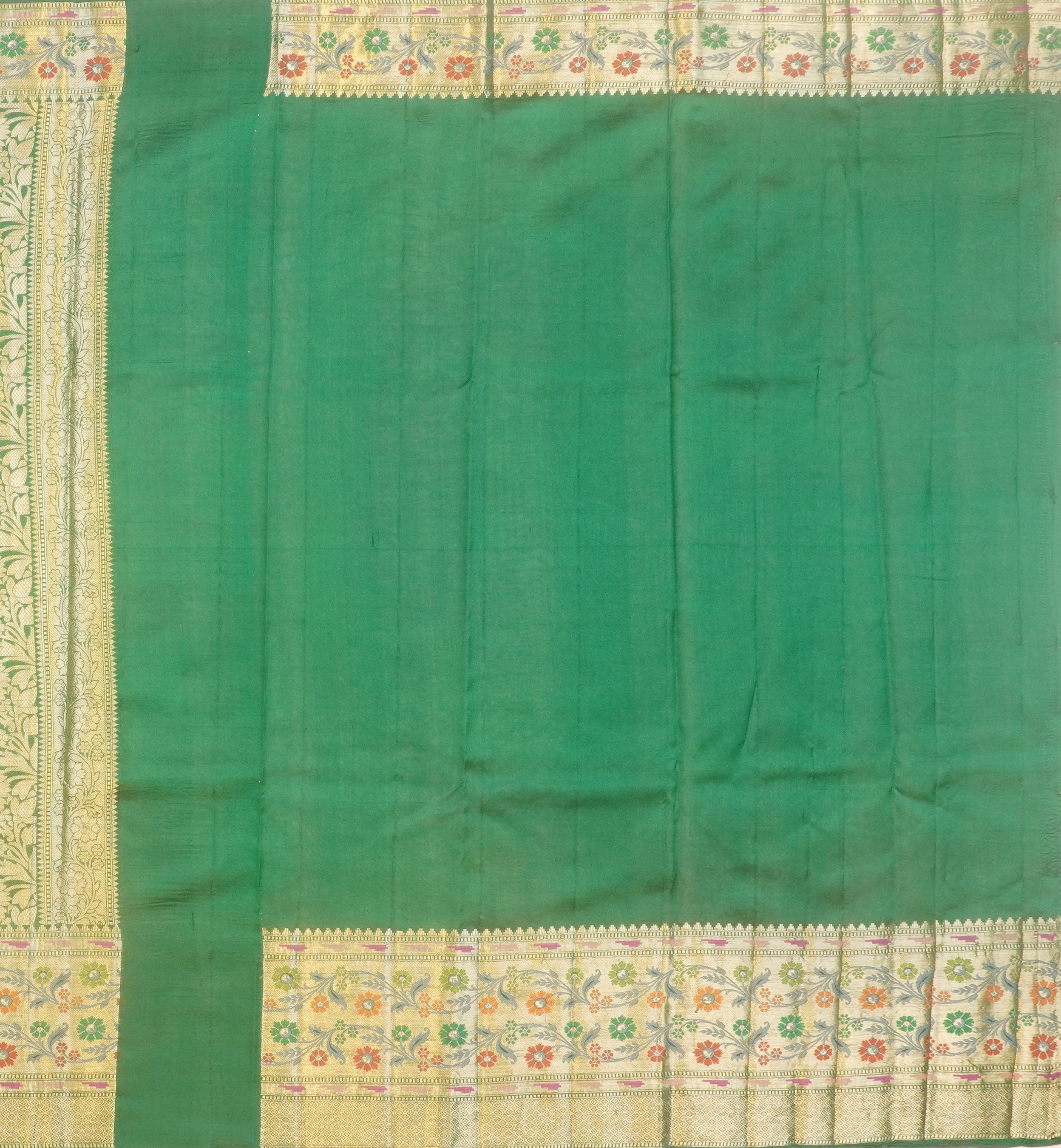 JSB- 10302 | Purple & Green Pure Dupiyana Silk Saree