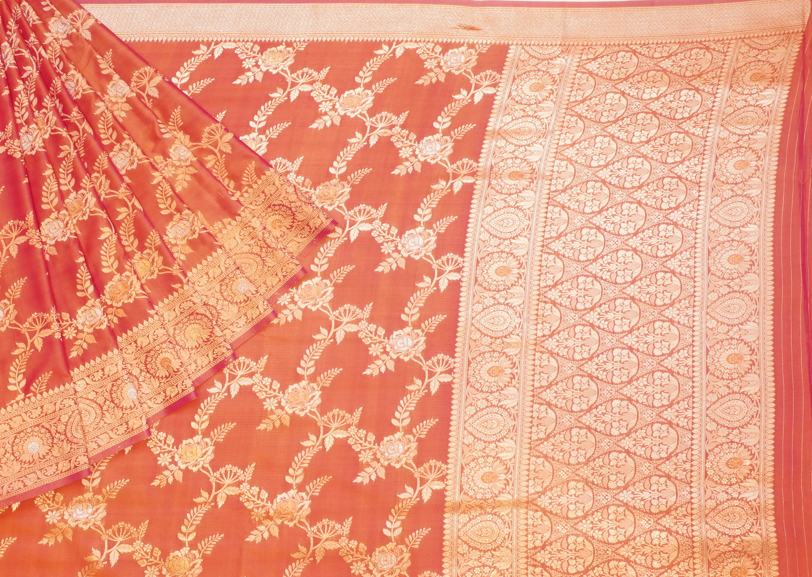 JSB- 10295 | Pink Banaras Silk Saree