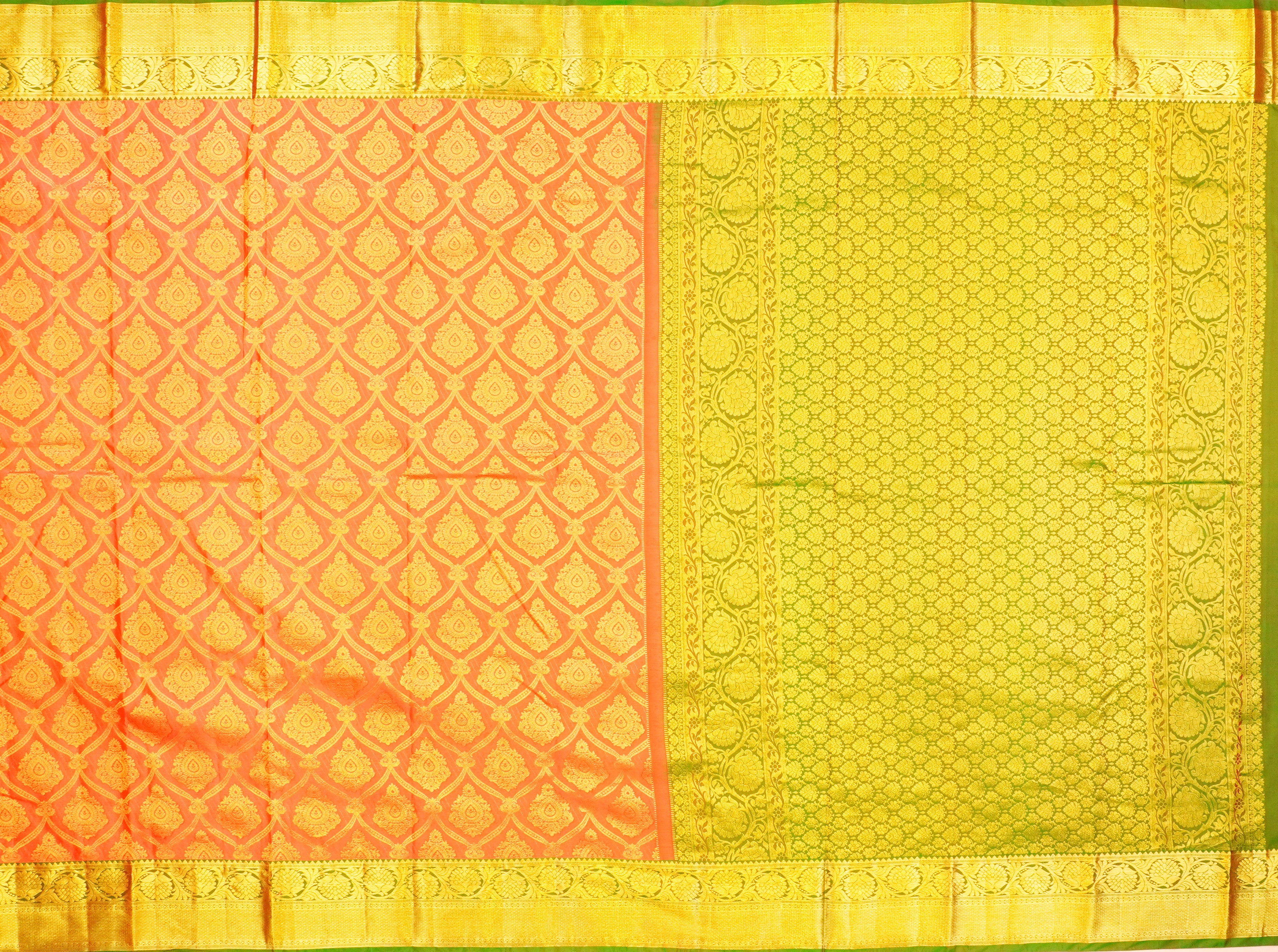 JSB- 8642 | Peach Pure Kanchi Pattu Saree