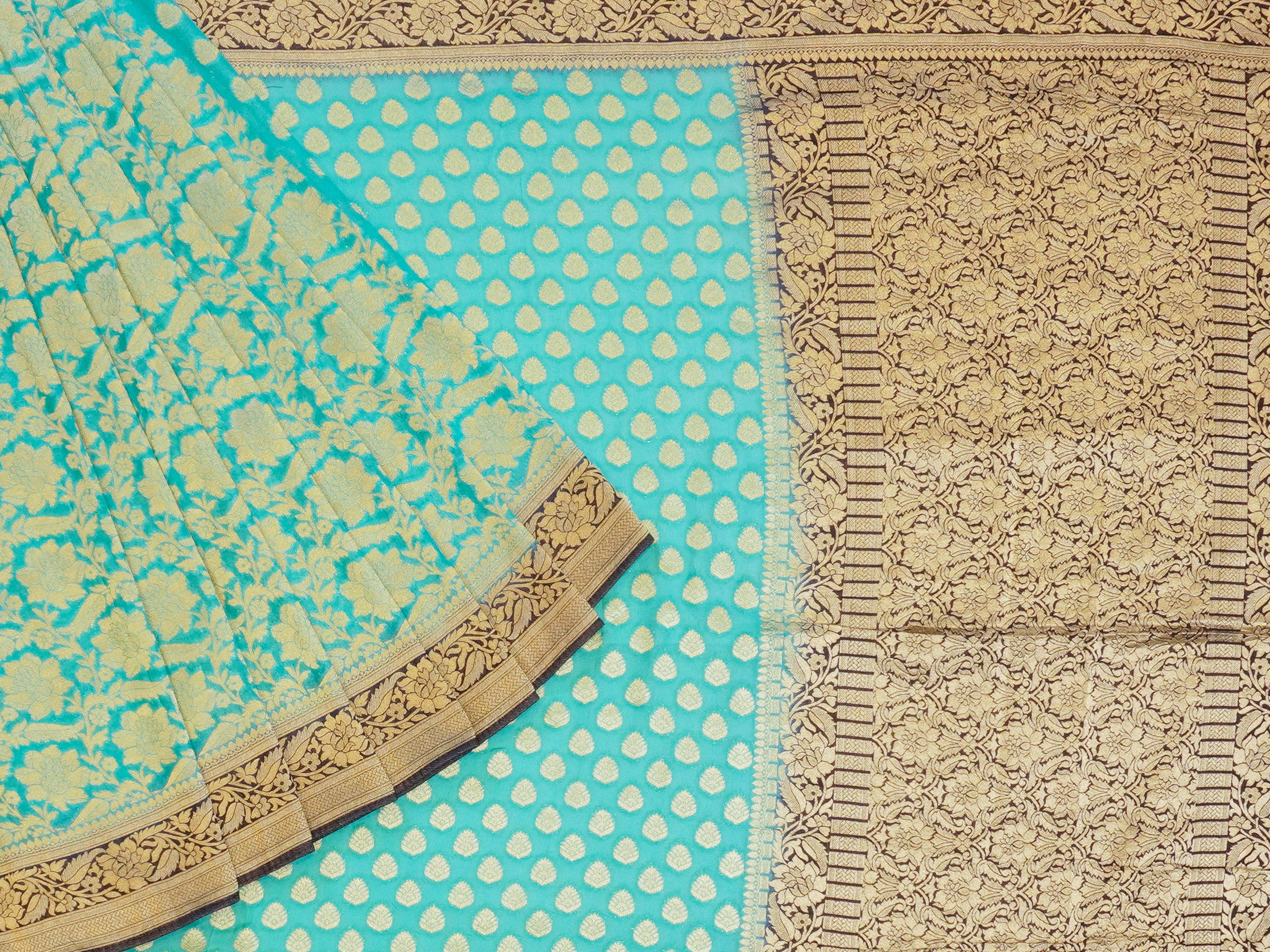 JSB-6929 | Light Blue Banaras Georgette