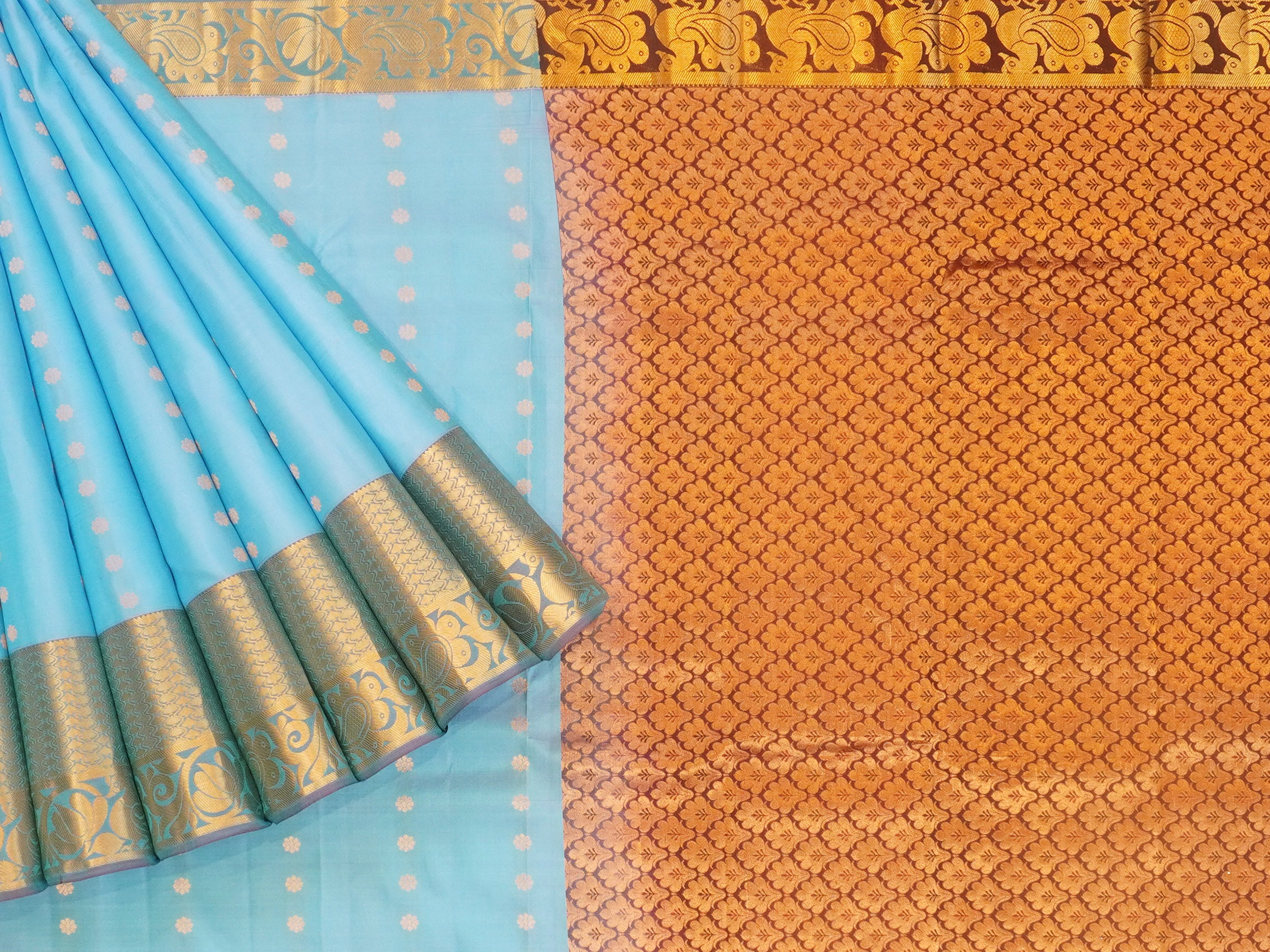 JSB-6860 | Sky Blue Pure Kanchi Pattu