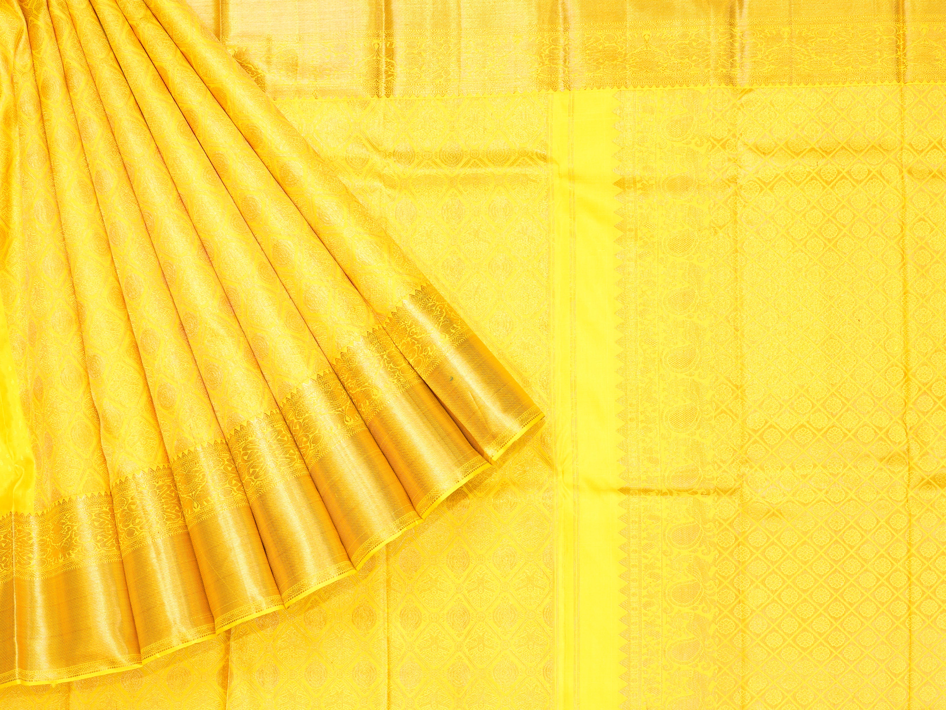 JAS-48 | Yellow Kanchi Pattu Saree