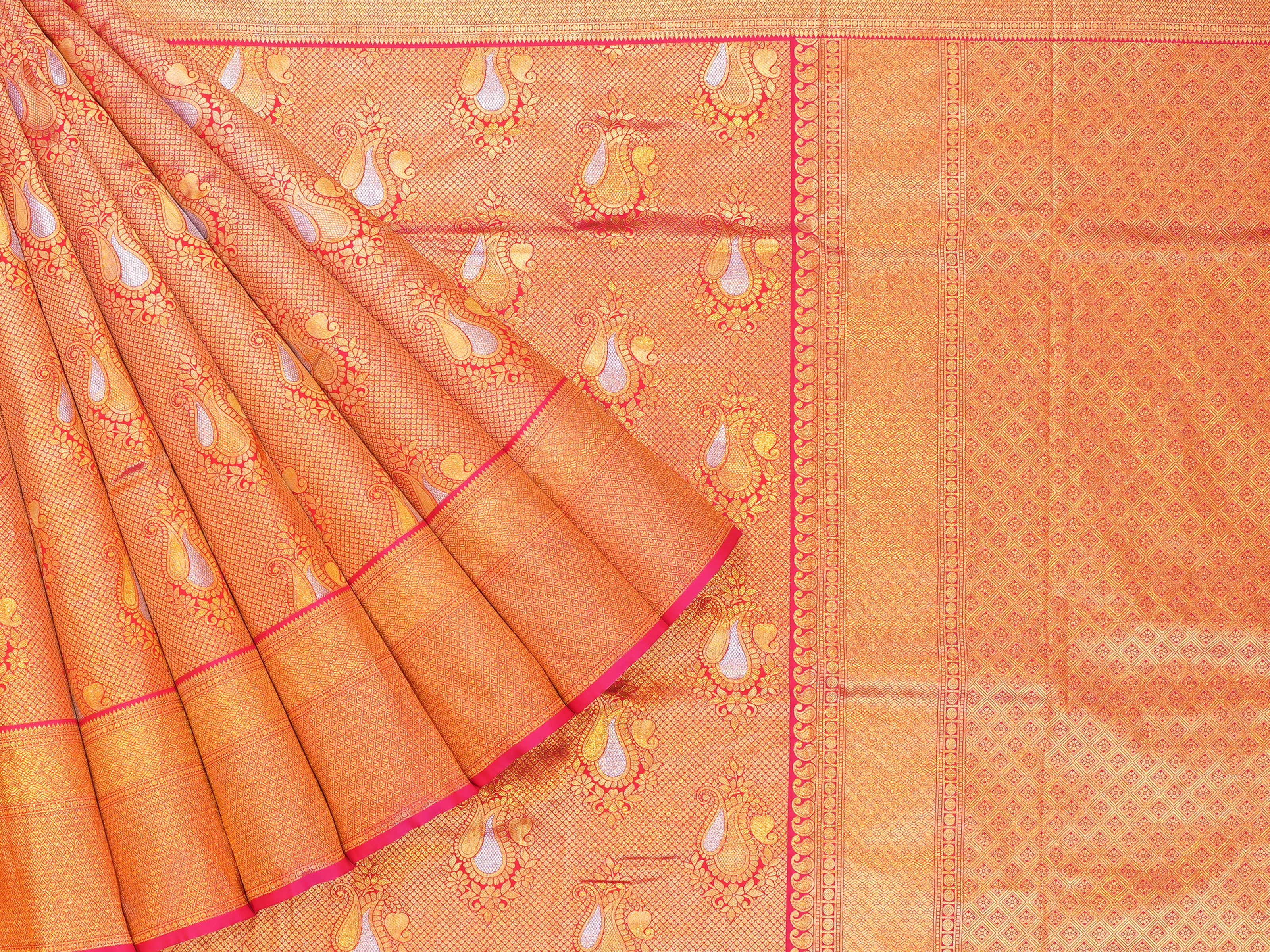 JSB - 1551 | Pink Katan Silk Saree