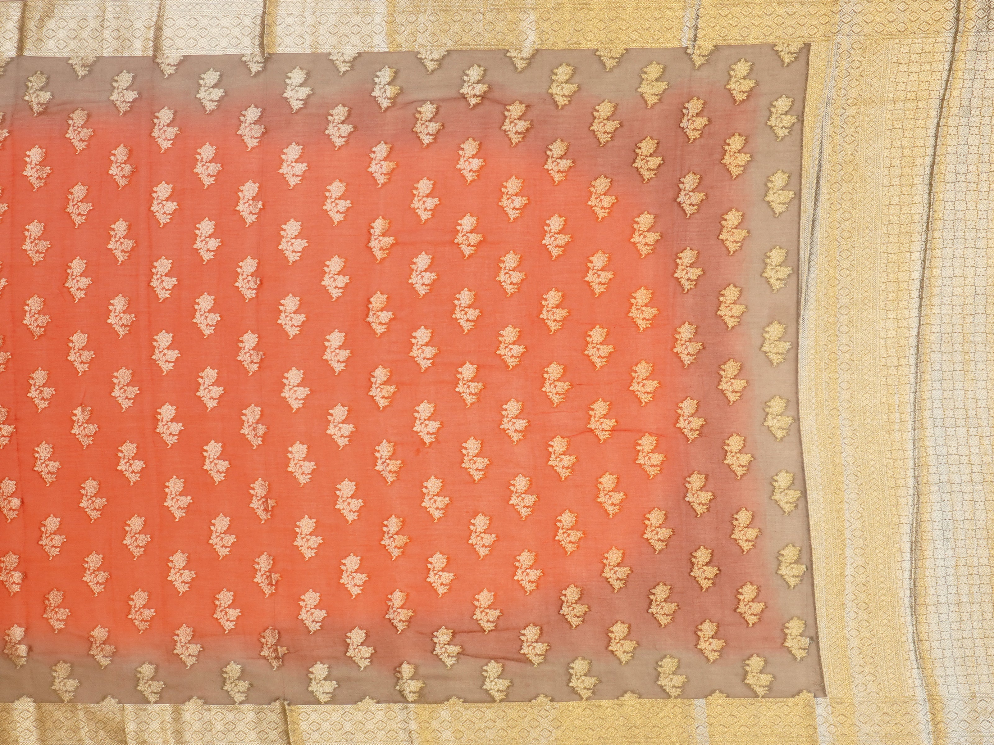 JSSB- 943 | Red & Grey Binny Chiffon Saree