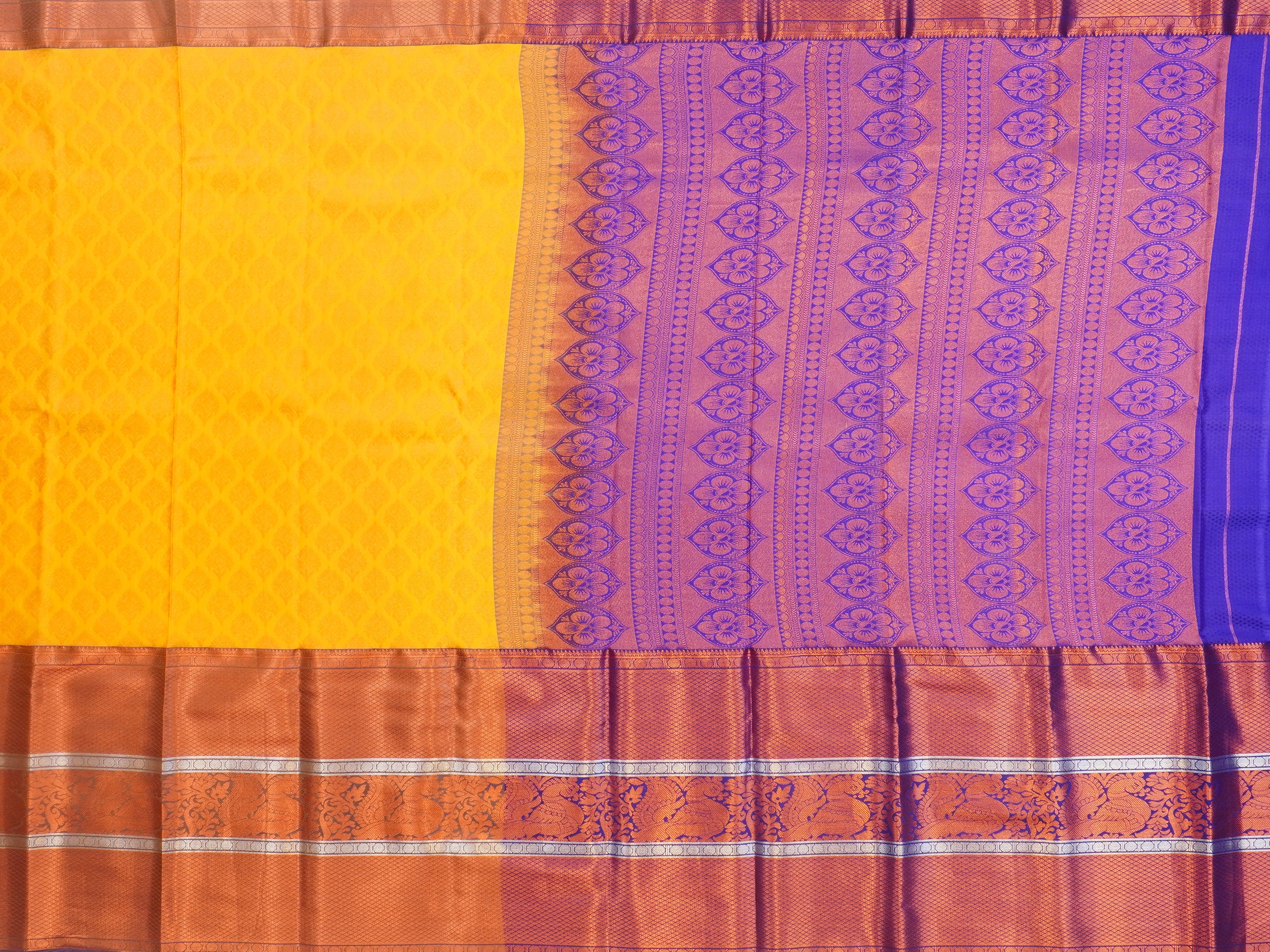 JSSB-198 | Yellow & Blue Kanchi Pattu