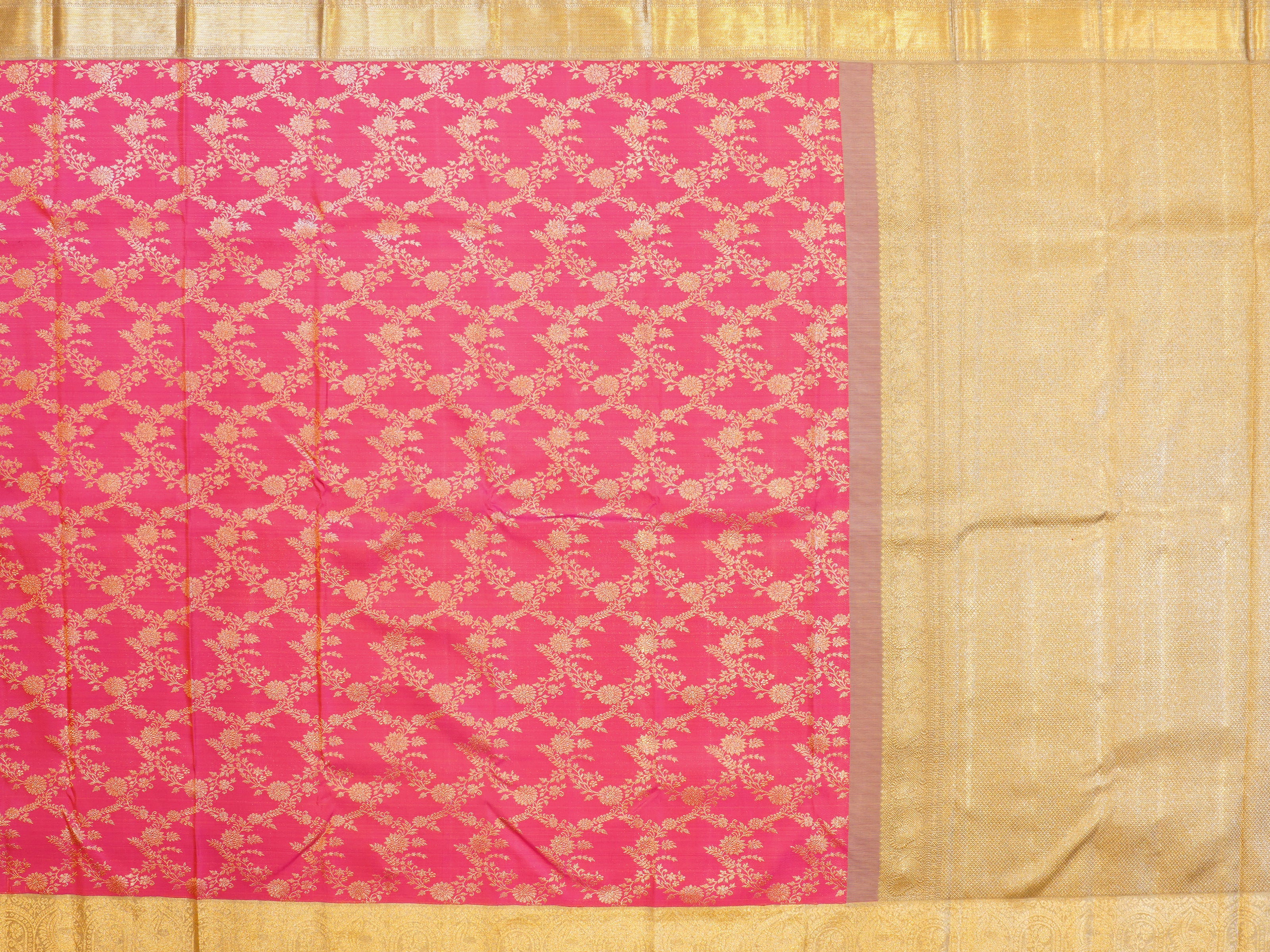 JSB- 3215 | Pink & Beige Kanchi Pattu Saree
