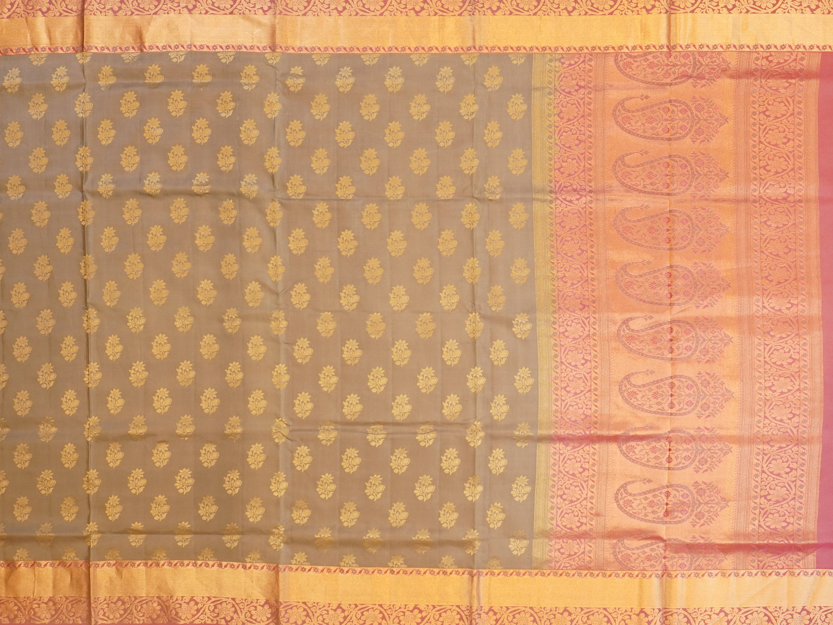 JSSB-136 | Beige & Pink Pure Uppada Silk