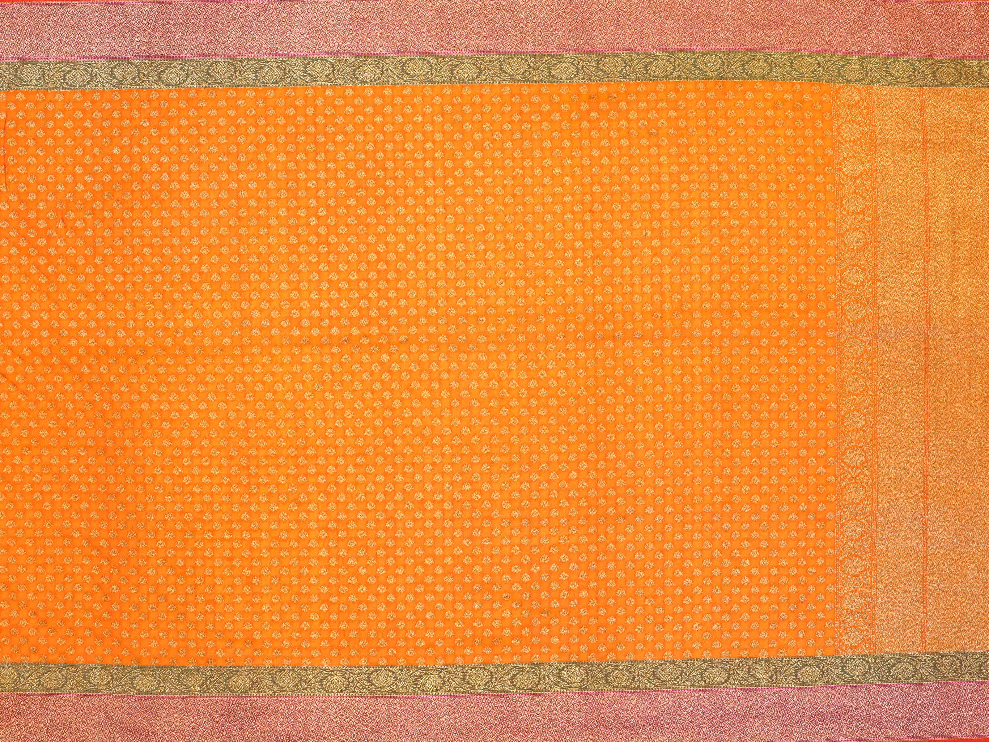 JSB-1654 | Orange Banaras Silk