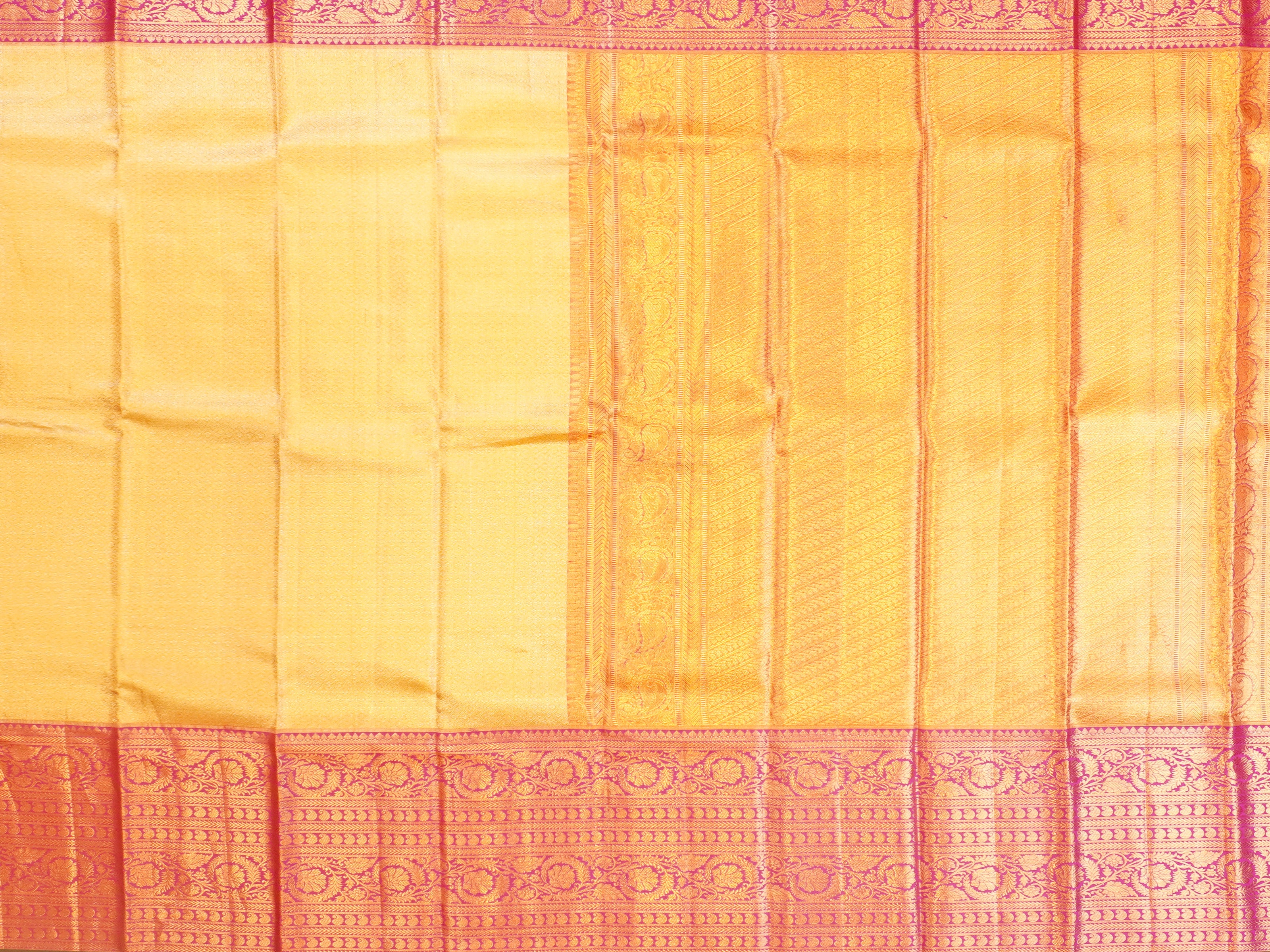 JSSB-03 | Gold & Magenta Kanchi Tissue Pattu