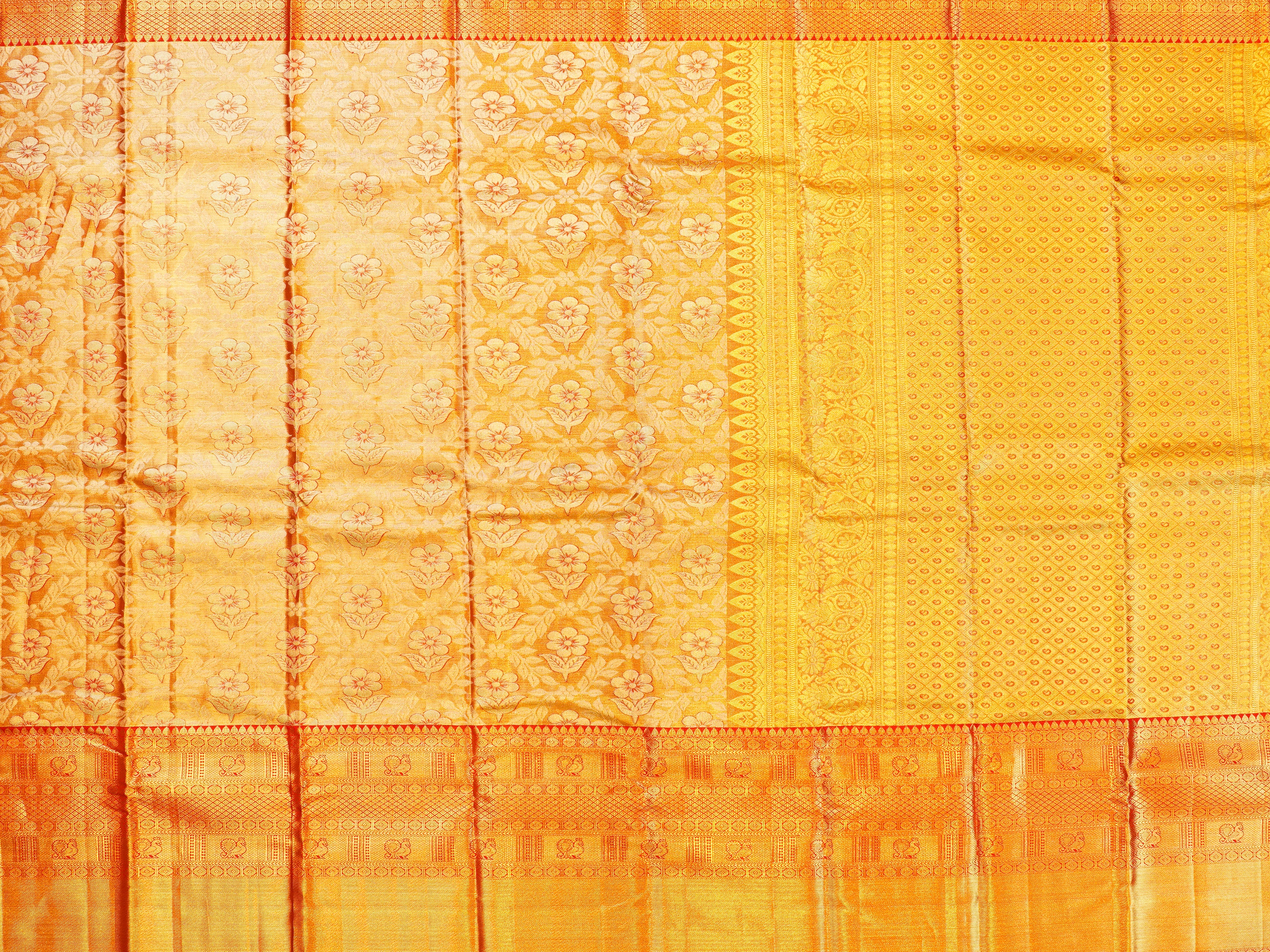 JSB- 3068 | Red Kanchi Tissue Pattu Saree