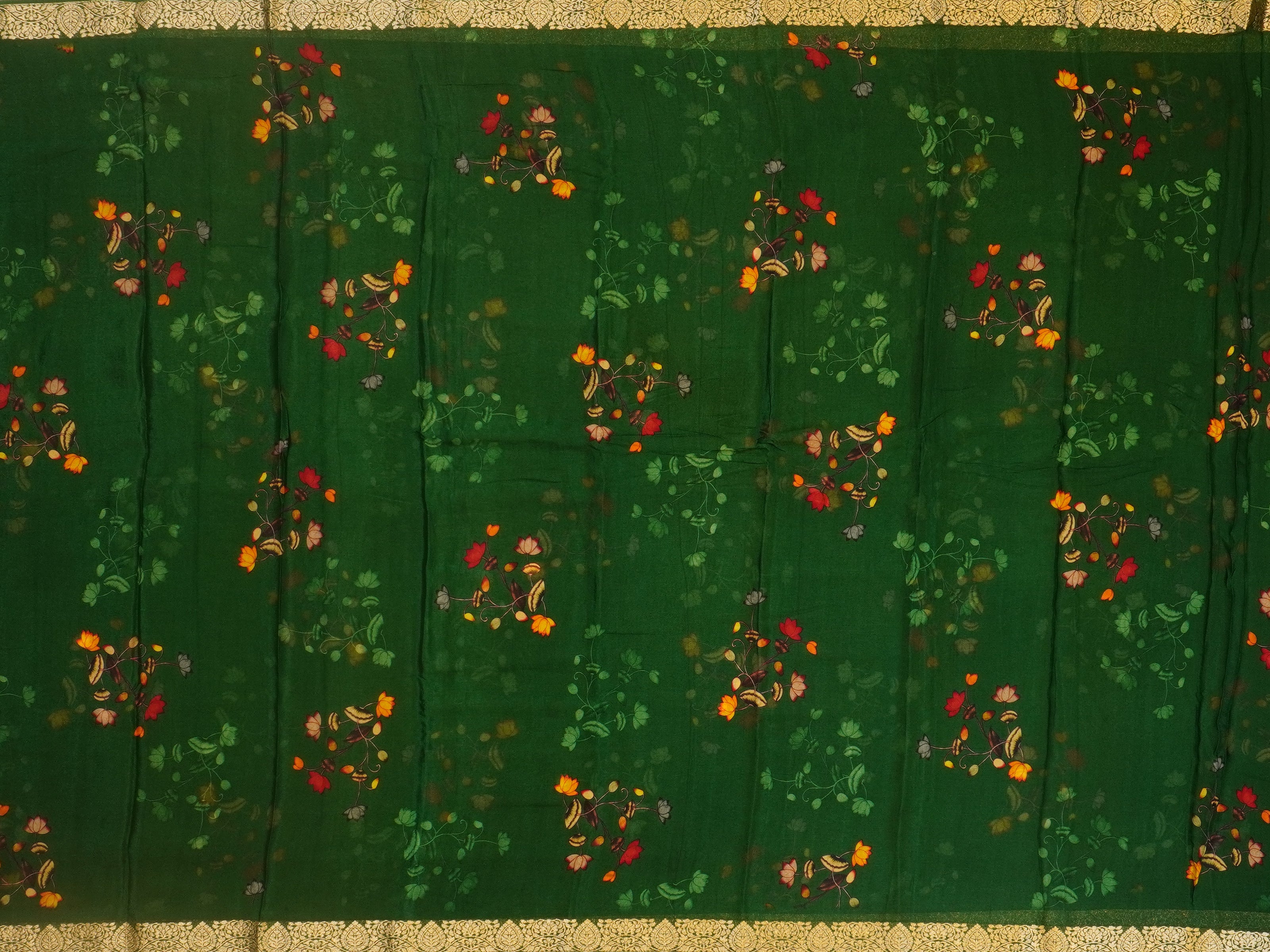 JSSB- 960 | Green Binny Chiffon Saree