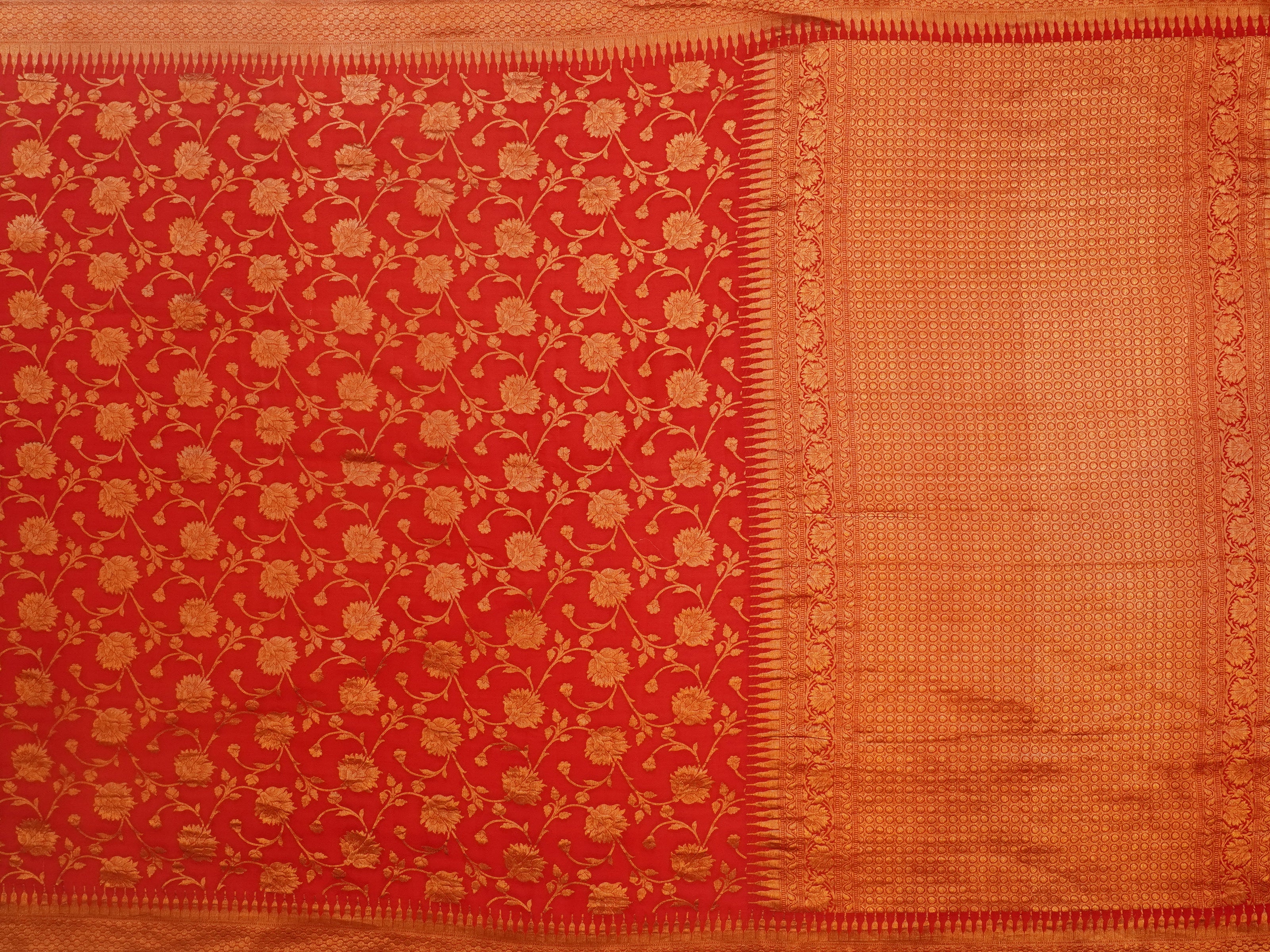 JSSB- 625 | Red Pure Crepe Saree
