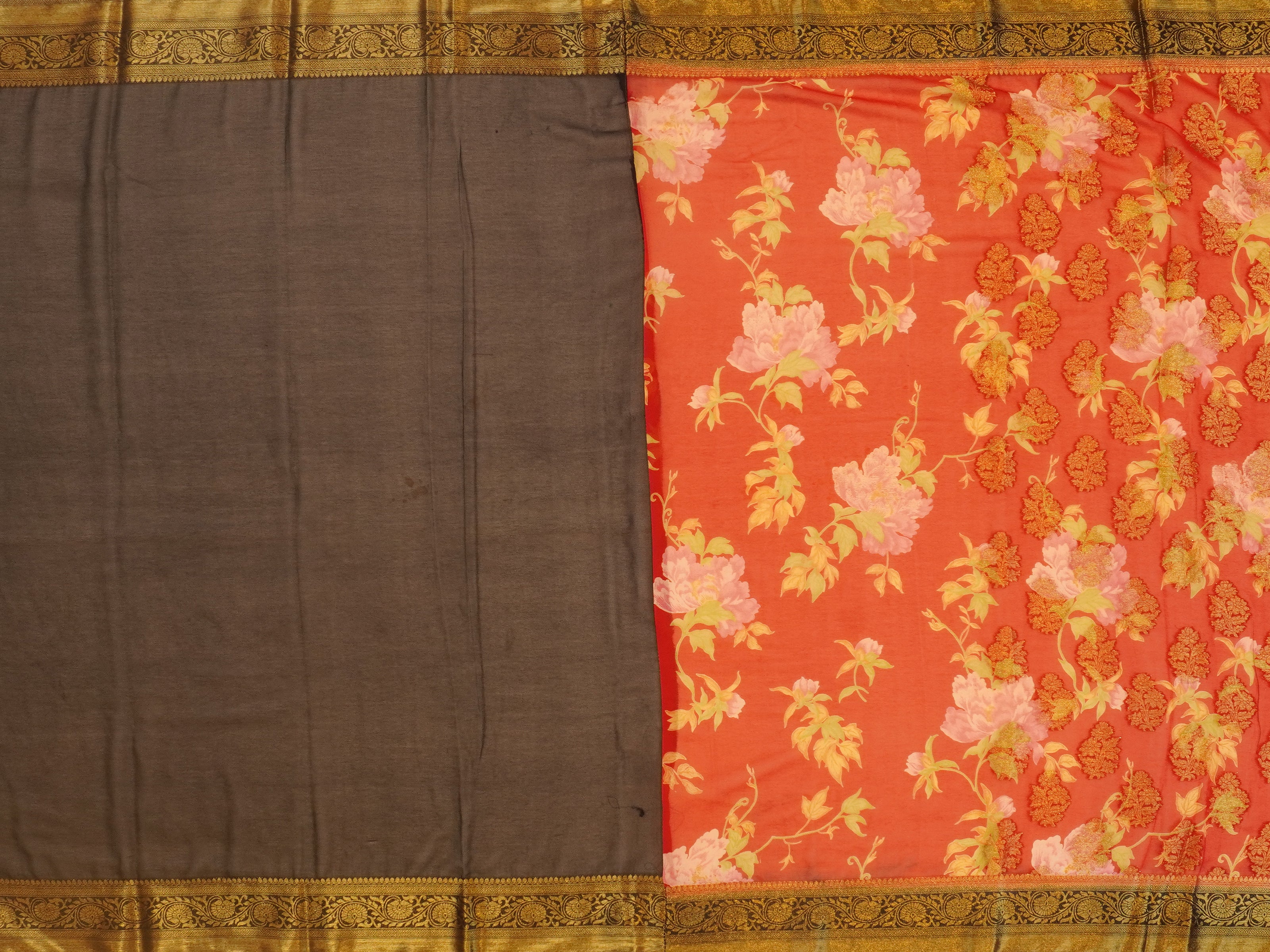 JSSB- 954 | Red Binny Chiffon Saree