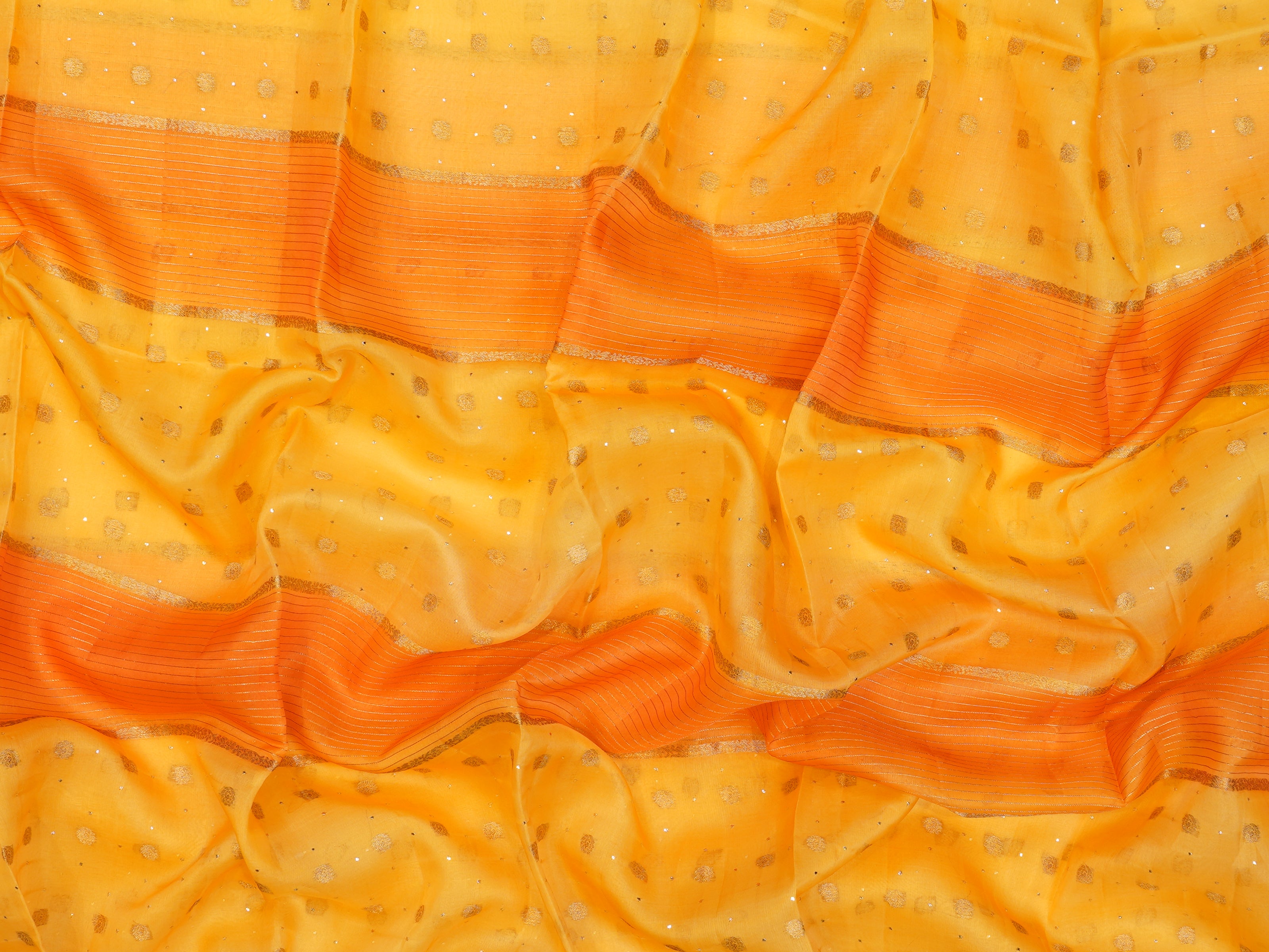 JSB- 1233 | Light Orange & Pink Pure Kora Silk Sarees