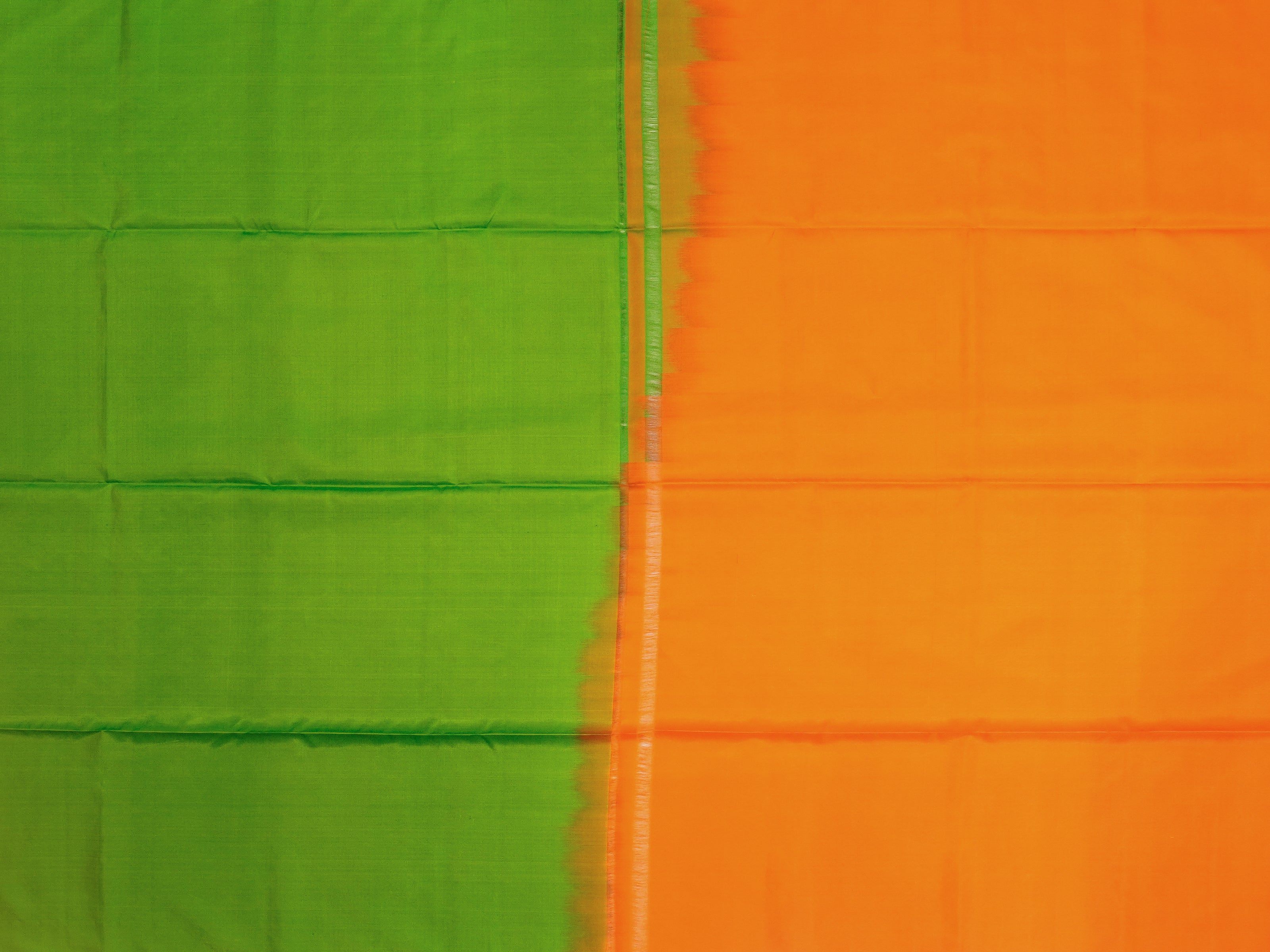 JSSB-132 | Orange & Green Pure Uppada Silk
