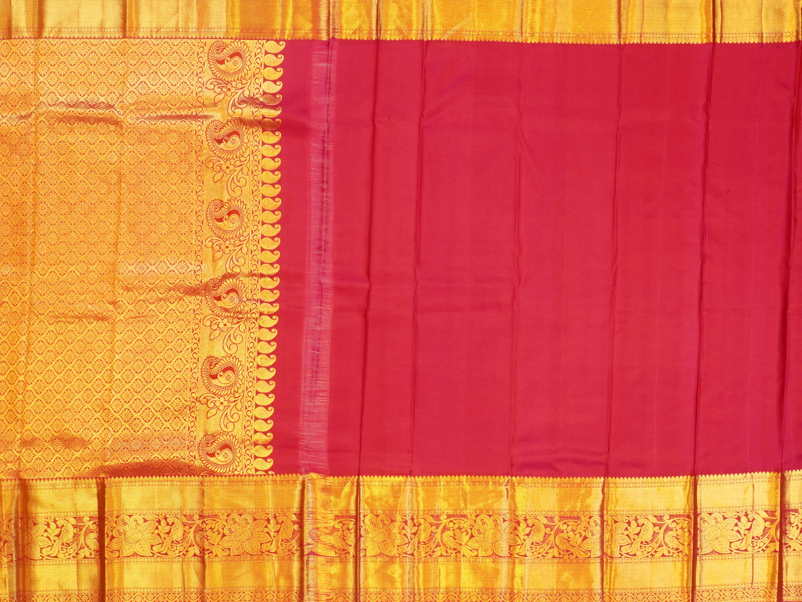 JSSB-519 | Mustard & Pink Kanchi Pattu Saree