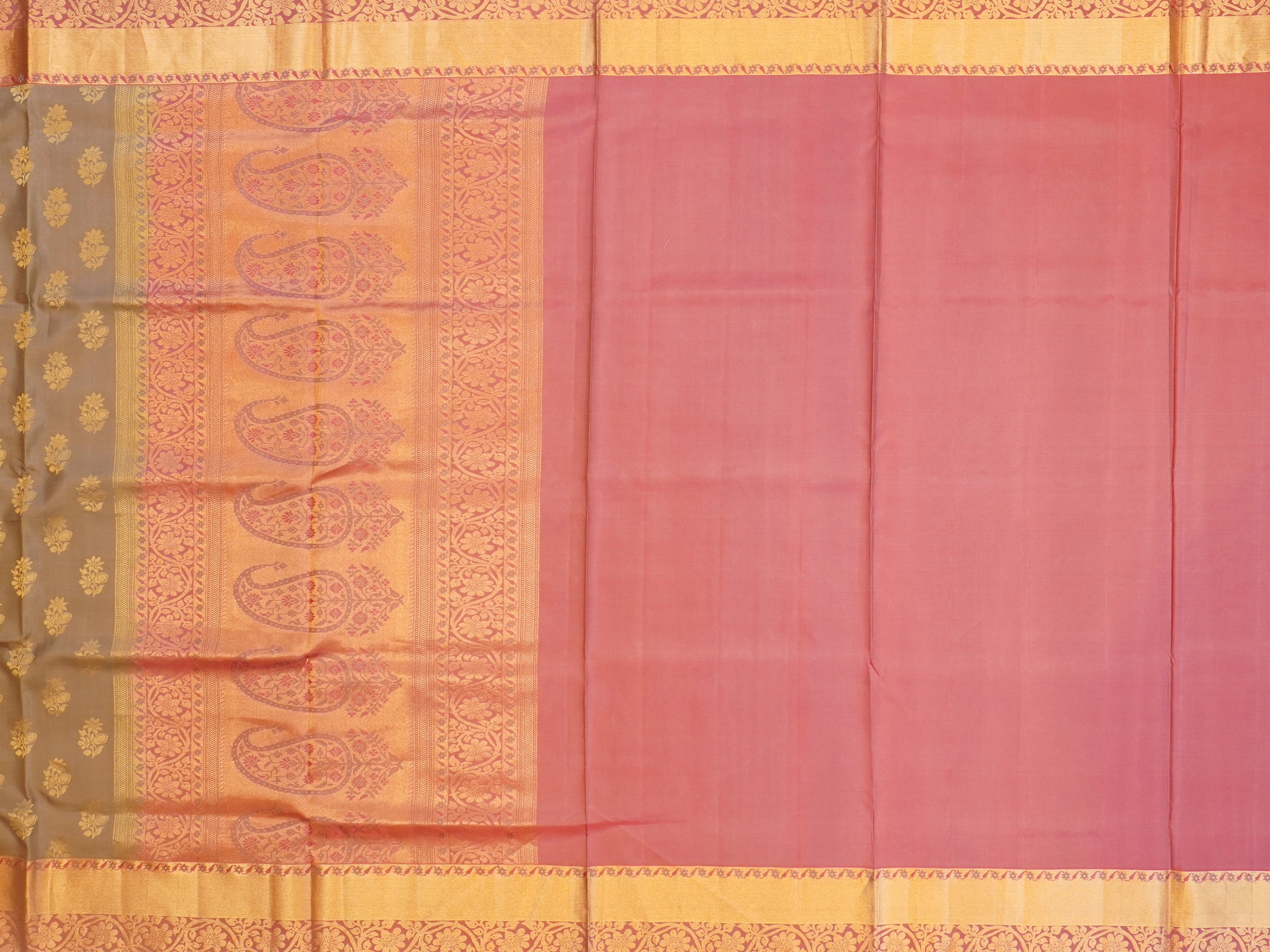 JSSB-136 | Beige & Pink Pure Uppada Silk
