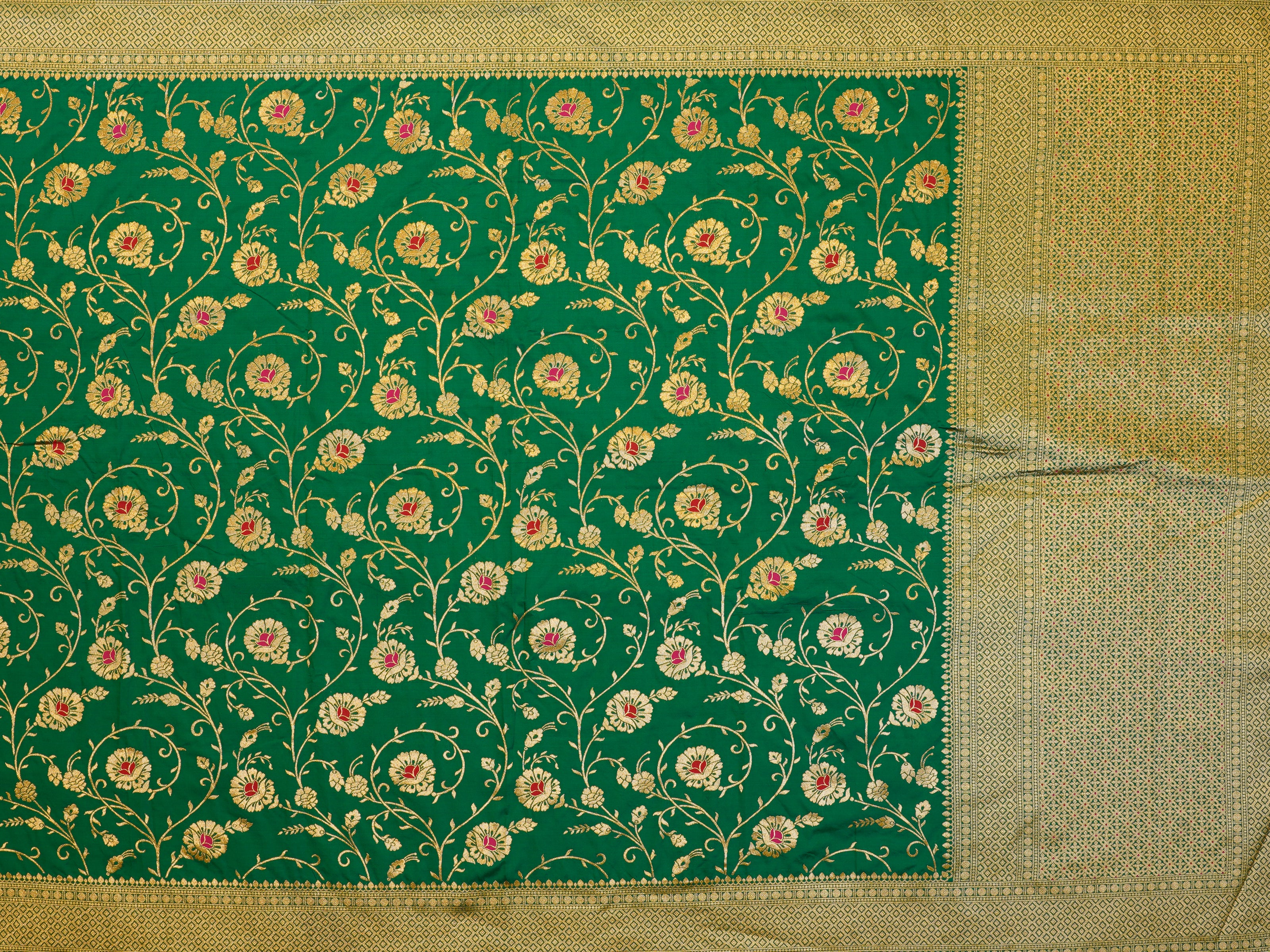JSB-1725 | Green Banaras Silk Saree