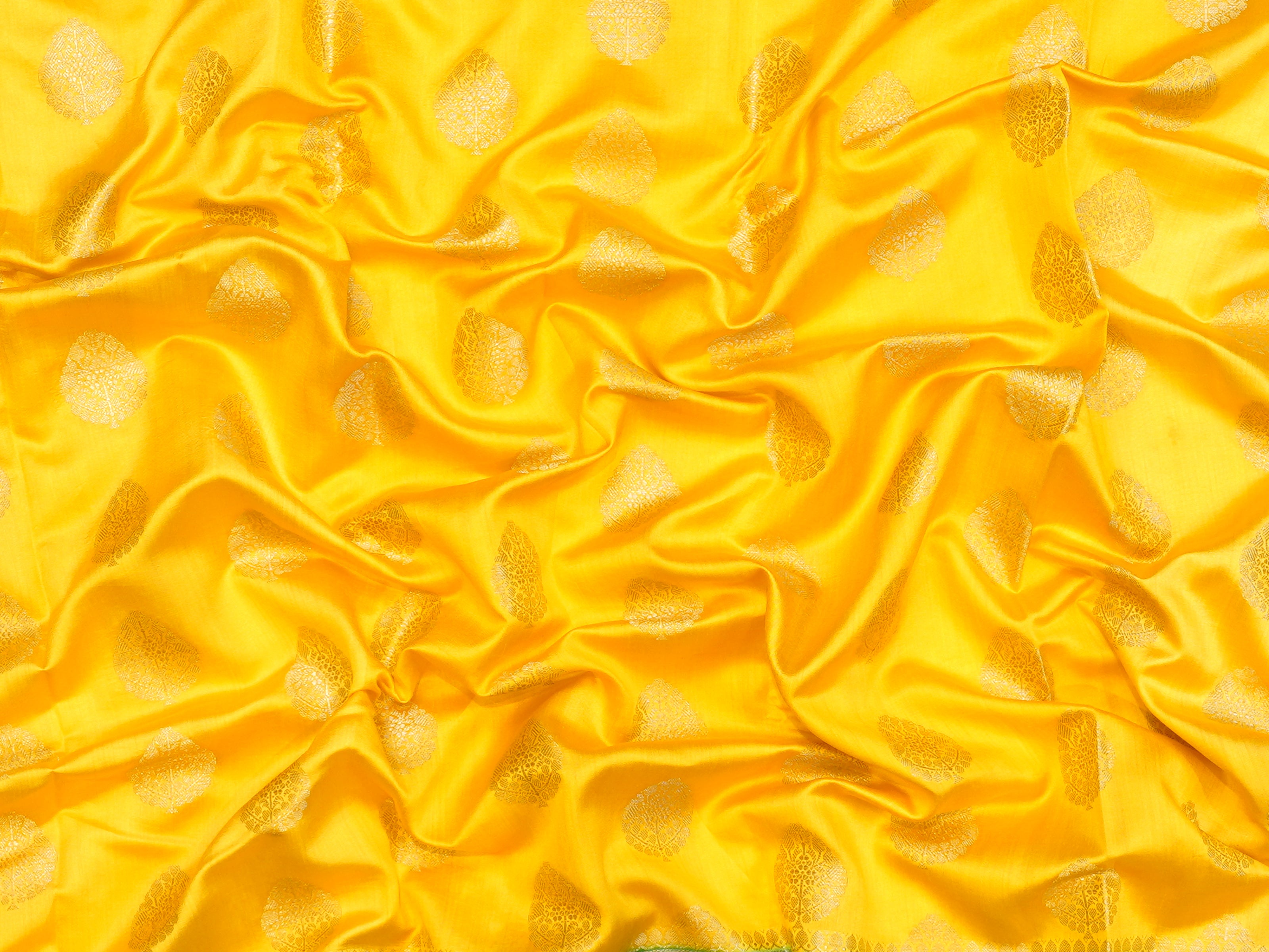 JSB-1818 | Yellow & Grey Pure Dupiyana Silk