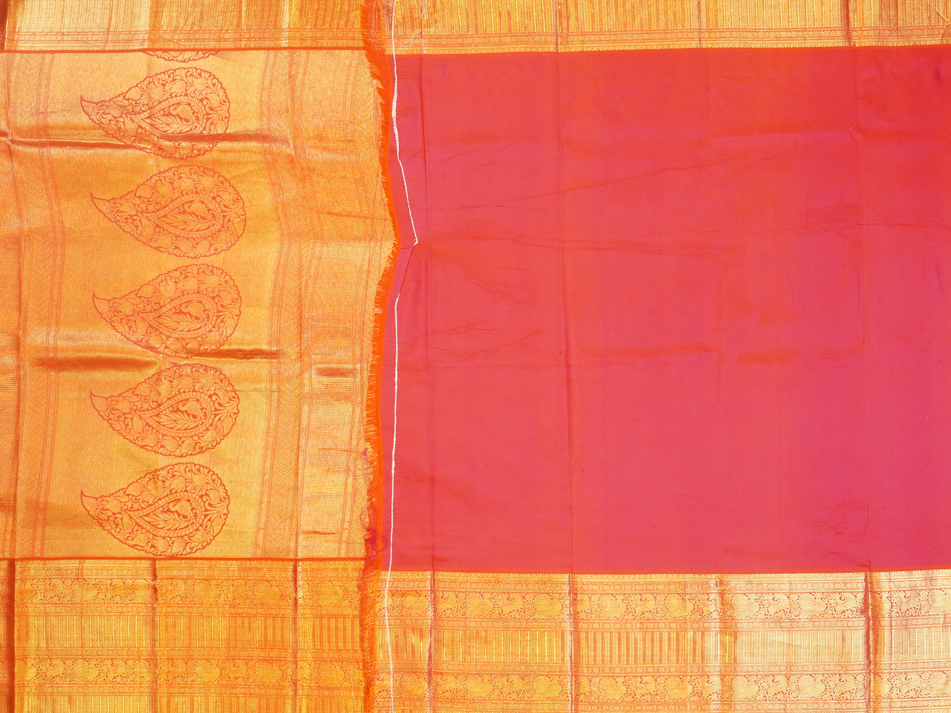JSSB- 836 | Brown & Red Pure Gadwal Pattu Saree
