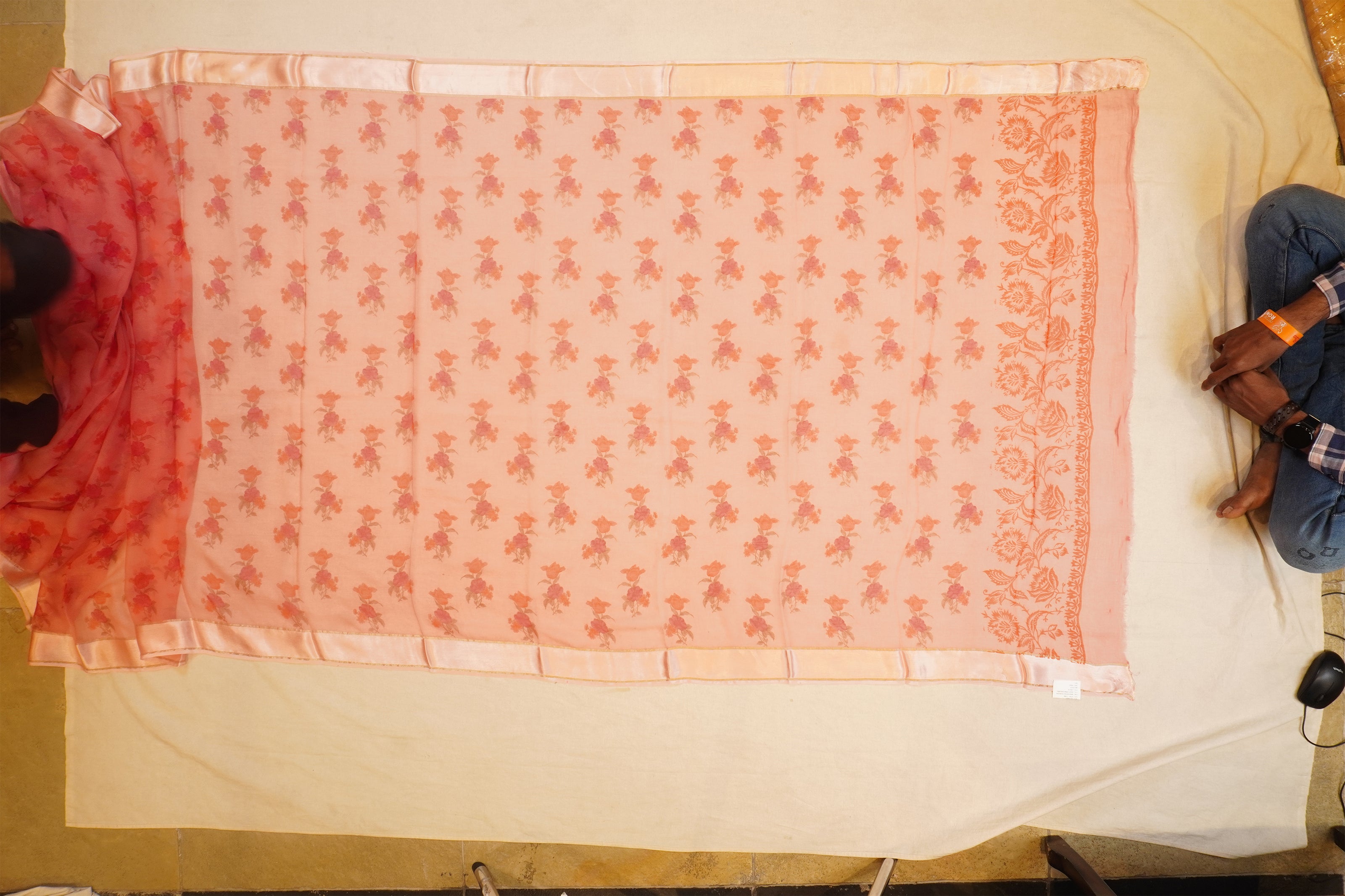 JSSB- 950 | Peach Binny Chiffon Saree
