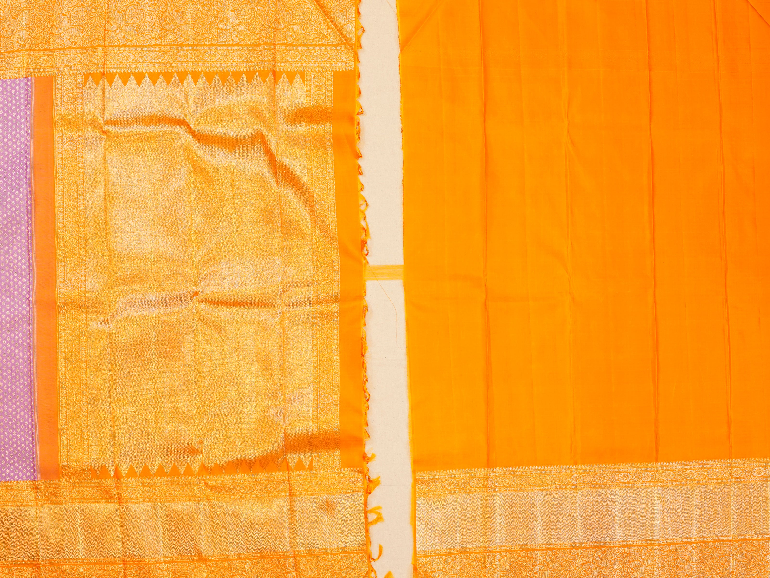 JSB- 3159 | Lavender & Mustard Kanchi Arni Pattu Saree