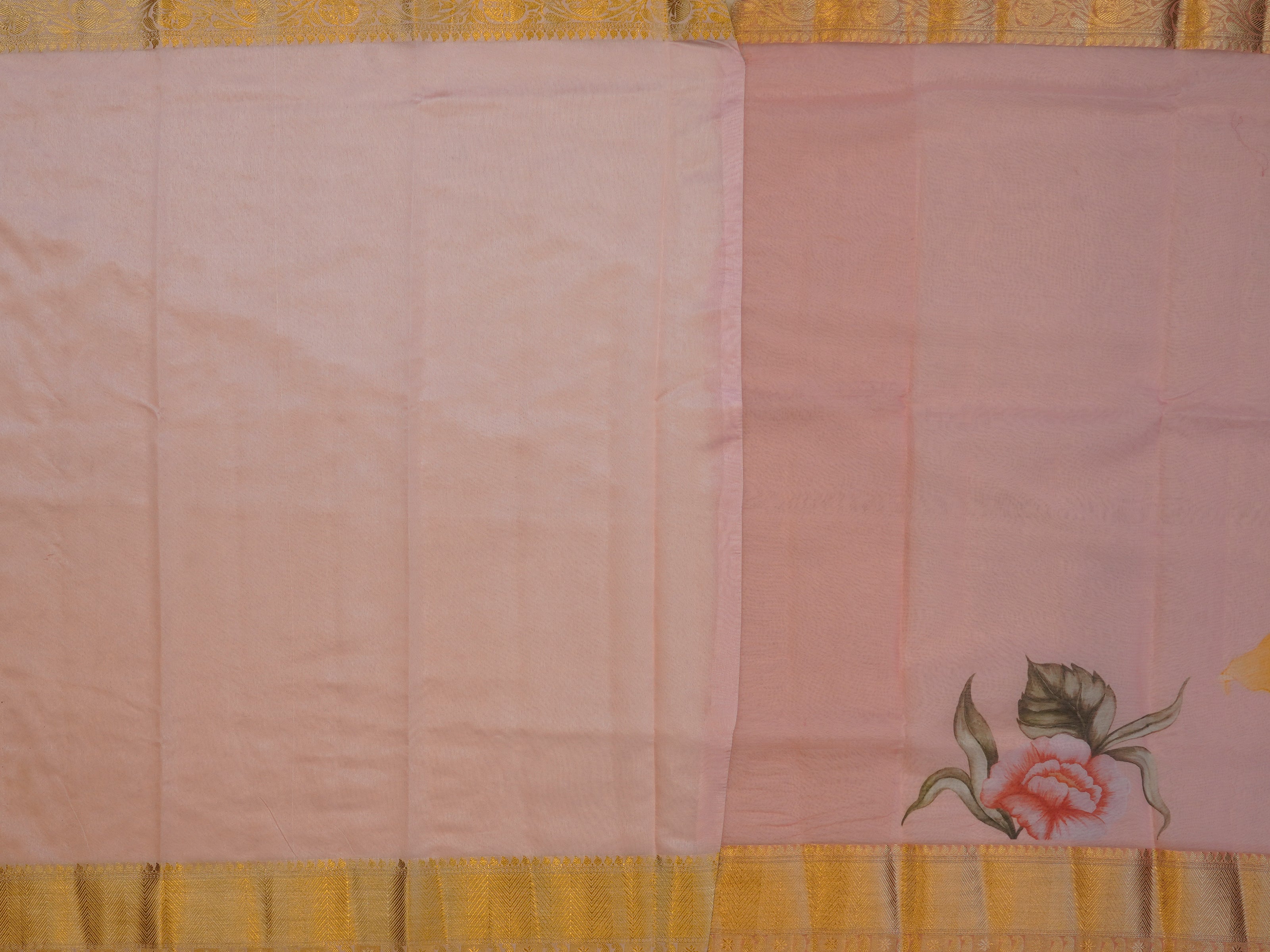 JSB- 2431 | Onion Pink Fancy Kora Saree