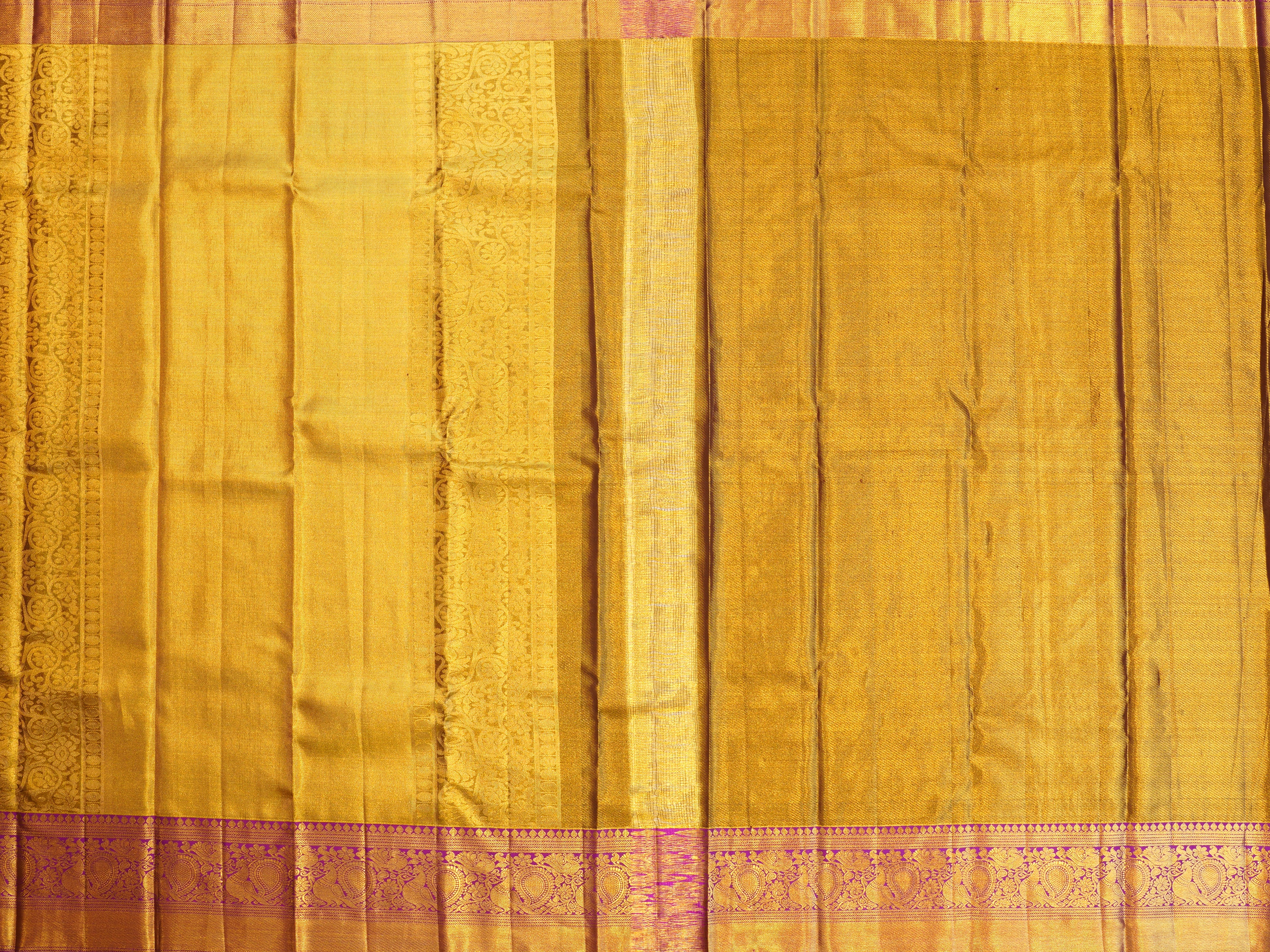 JSB-1964 | Gold & Pink Kanchi Pattu Saree