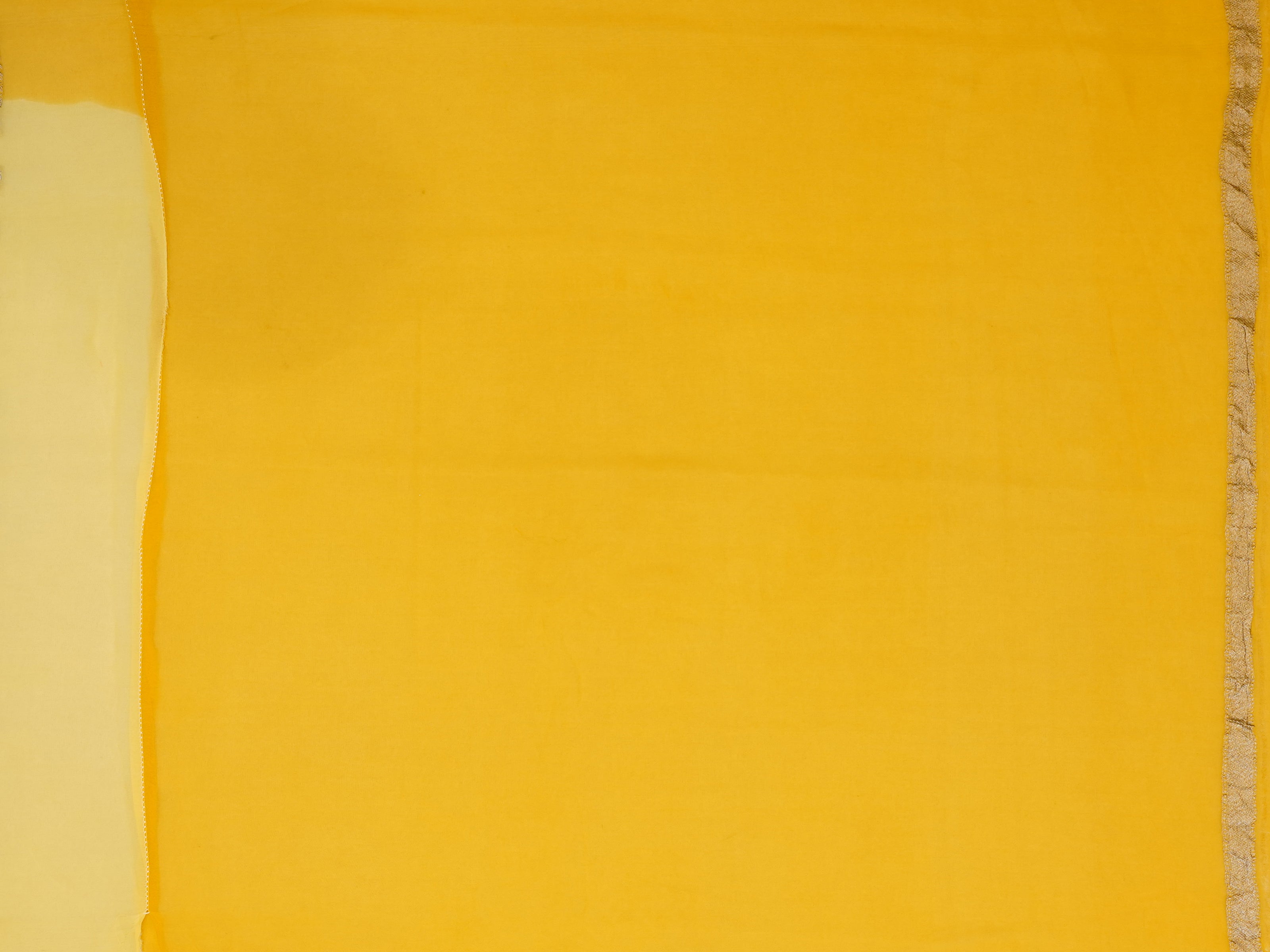 JSB- 2013 | Light Yellow & Mustard Pure Banaras Georgette Saree
