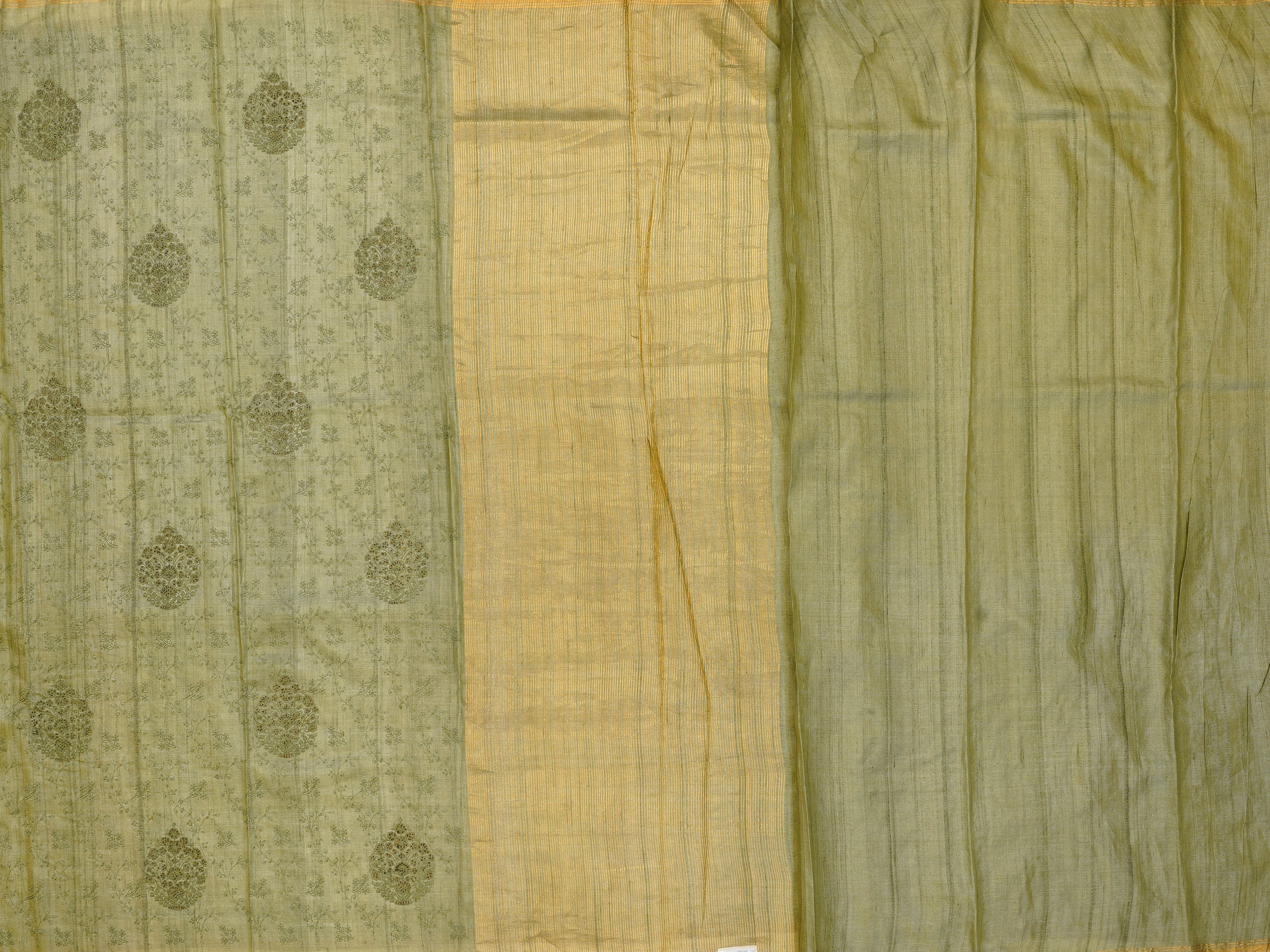 JSB-319 | Green Pure Tusser Silk saree