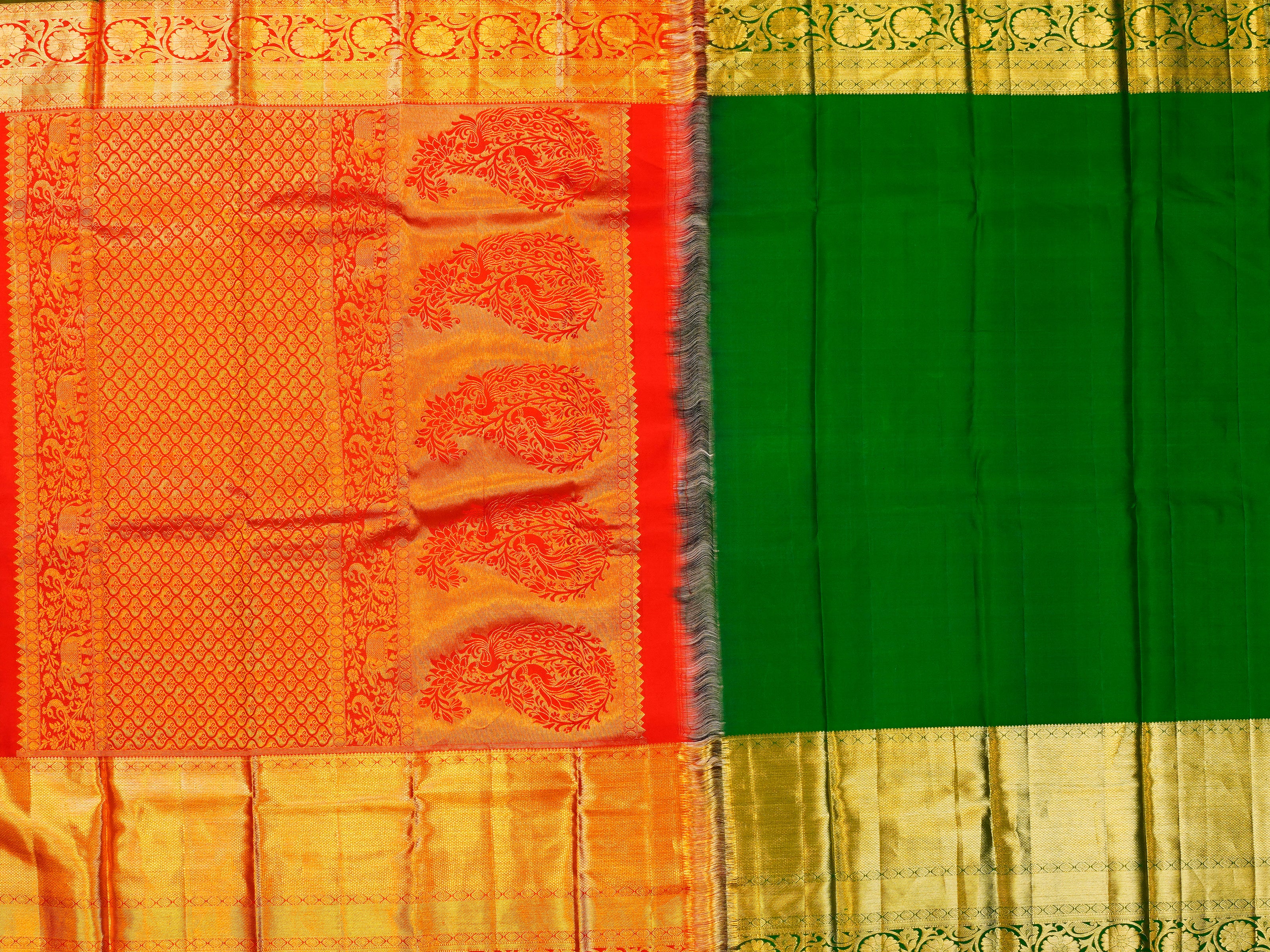 JSB-3312 | Red Kanchi Pattu Saree